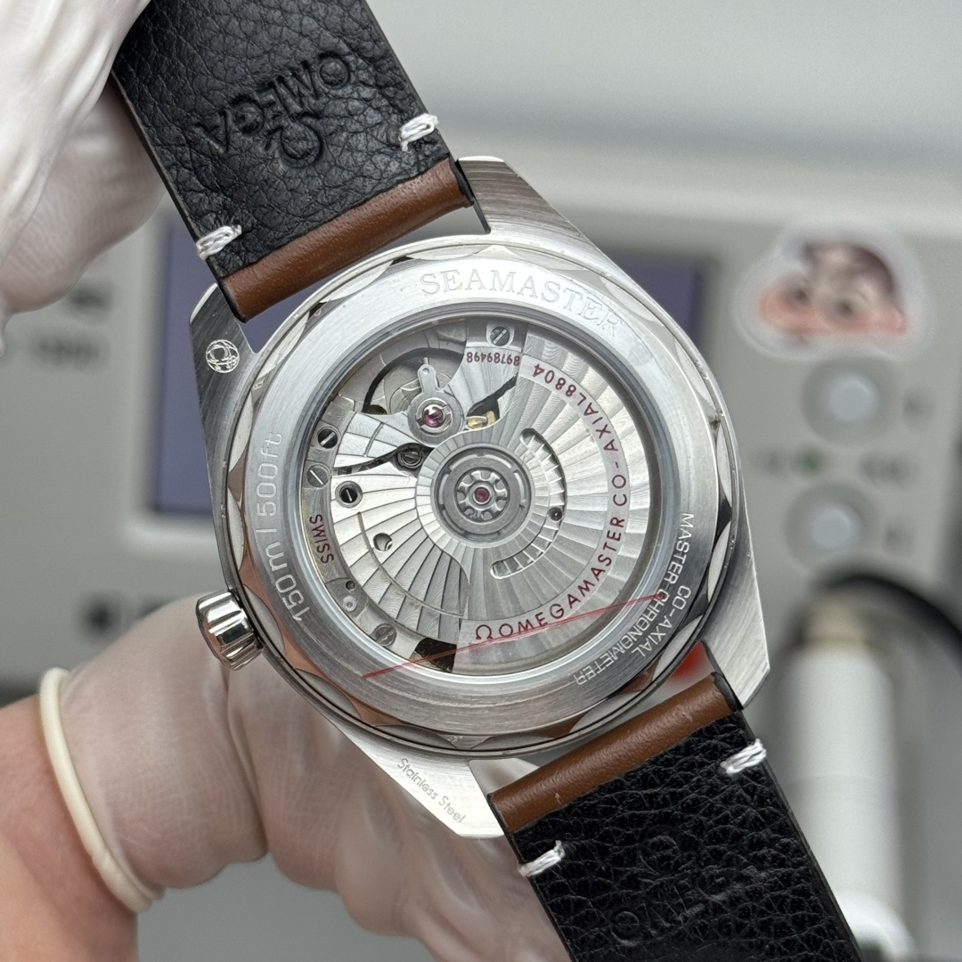 OMEGA The new Omega Seamaster "Railmaster" watch features a small seconds hand.