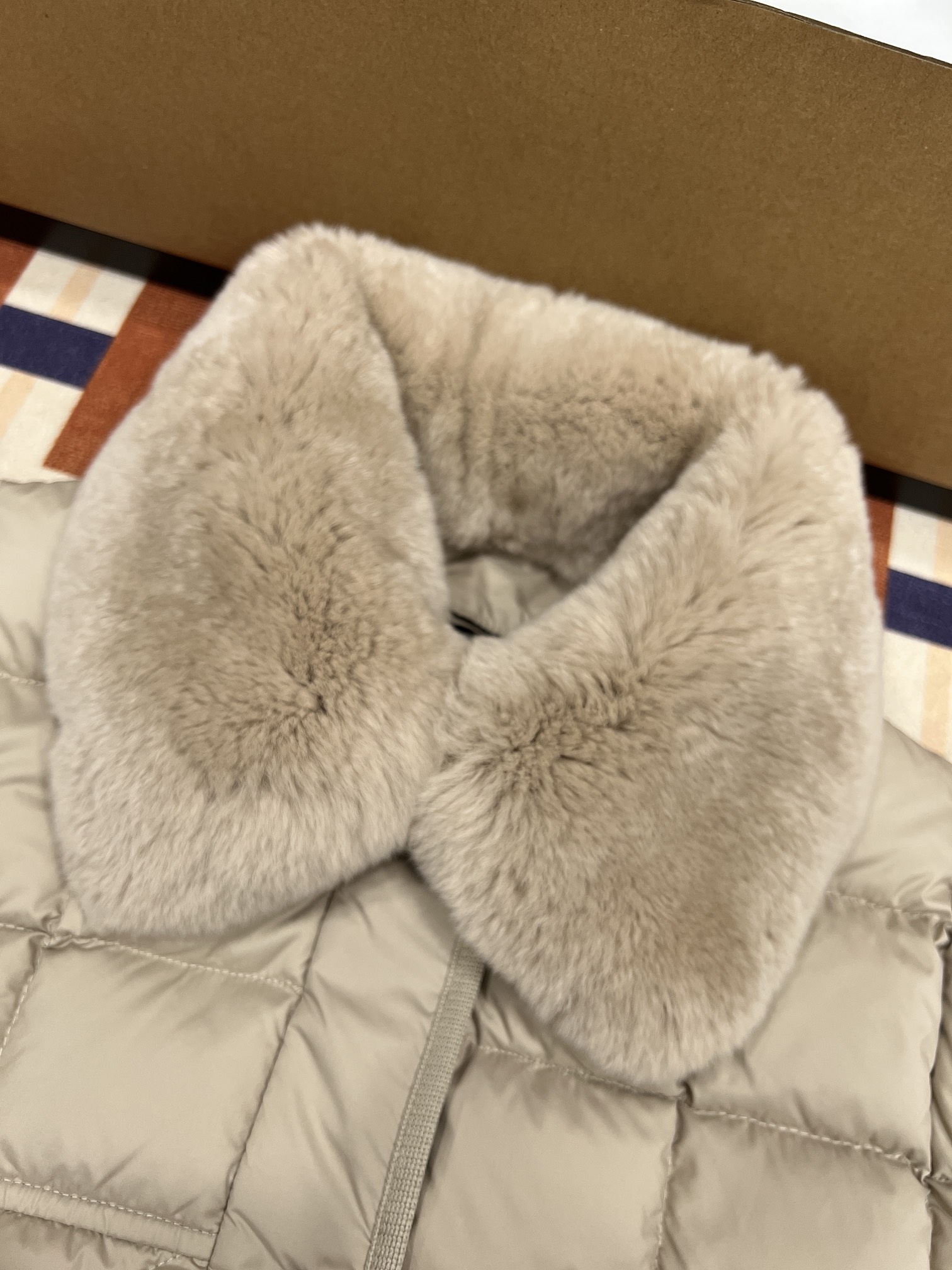 Moncler Quilted Fur-Collar Down Jacket