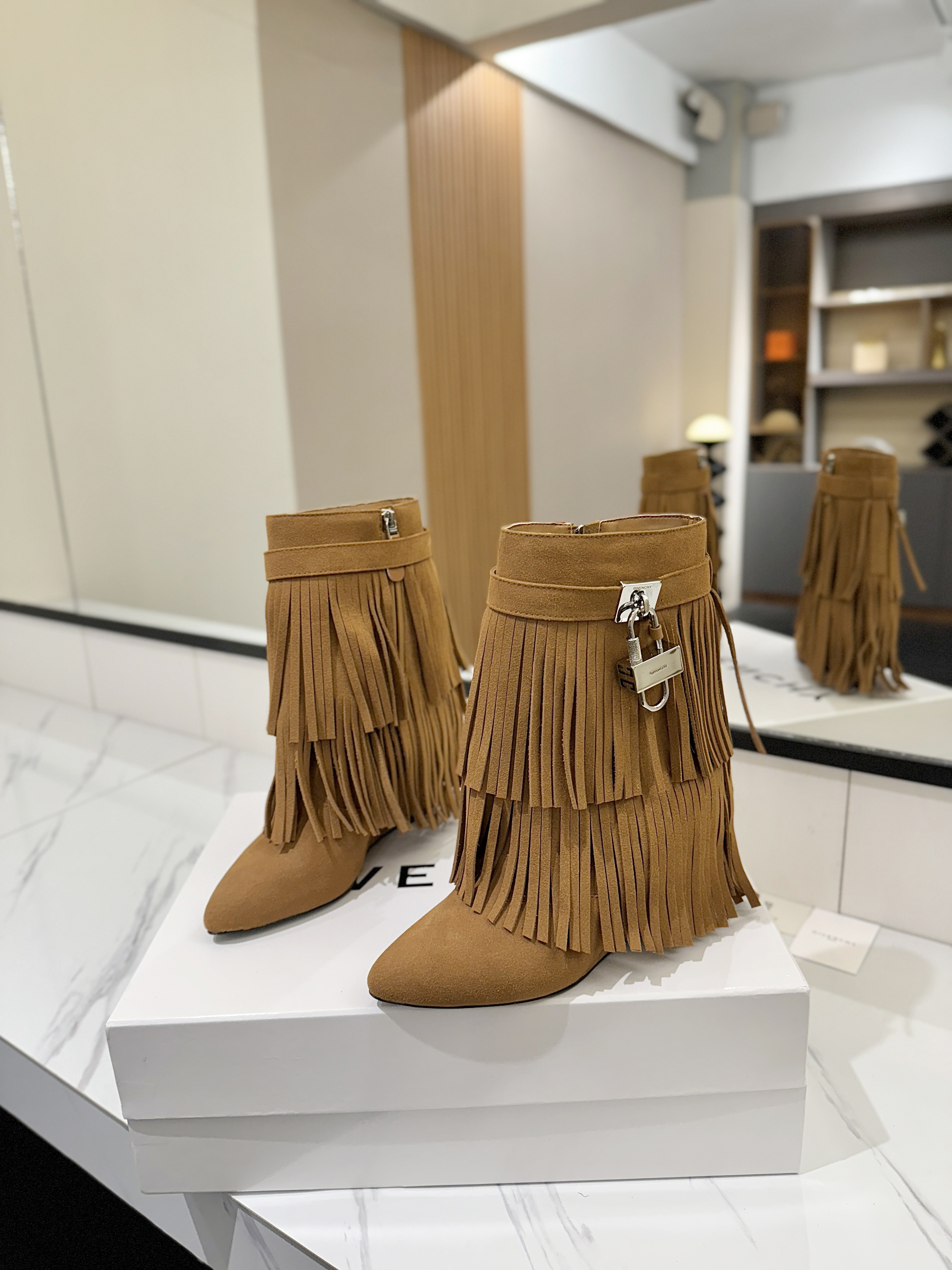 Givenchy Lock Fringe Ankle Boots