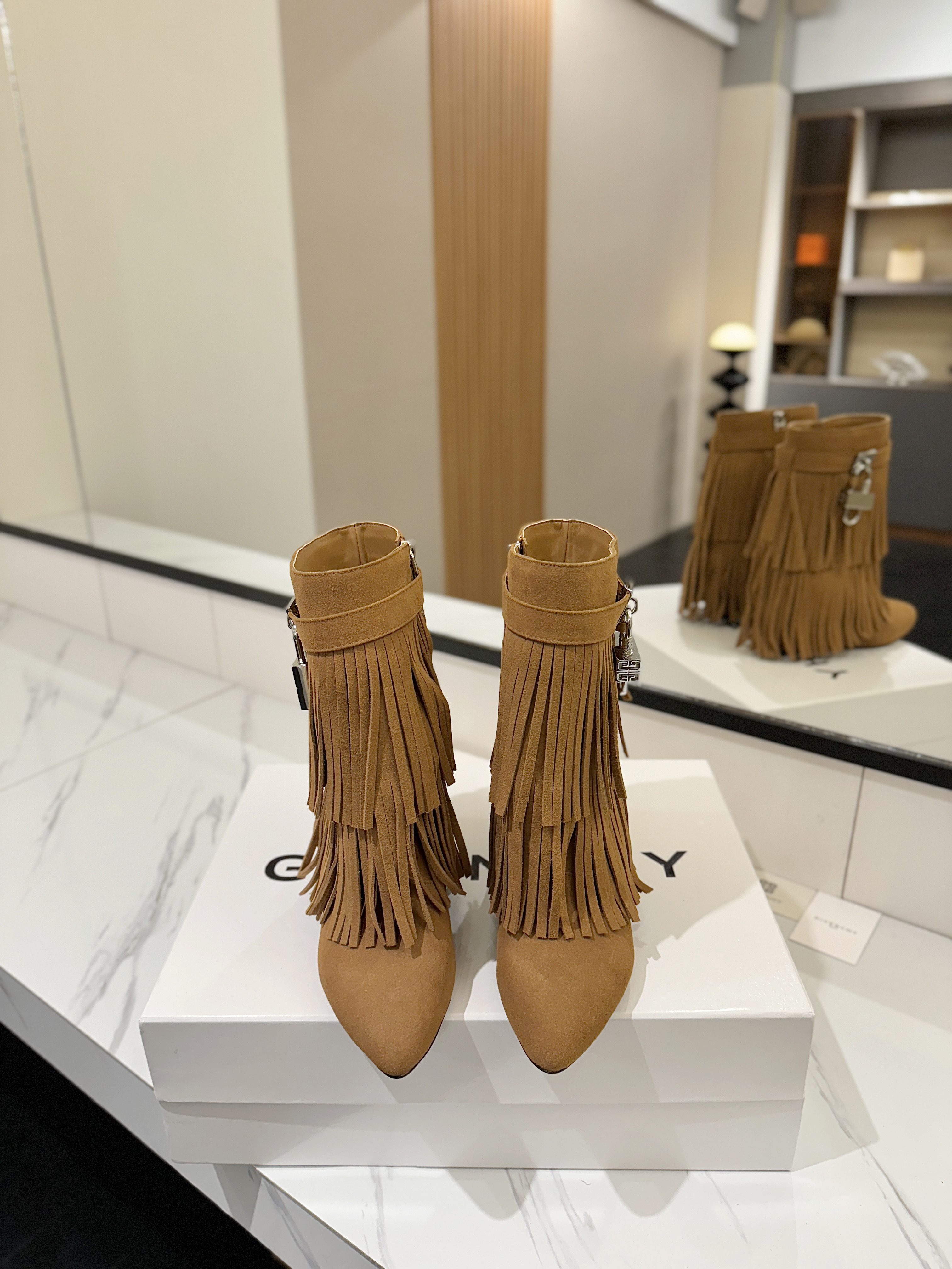 Givenchy Lock Fringe Ankle Boots