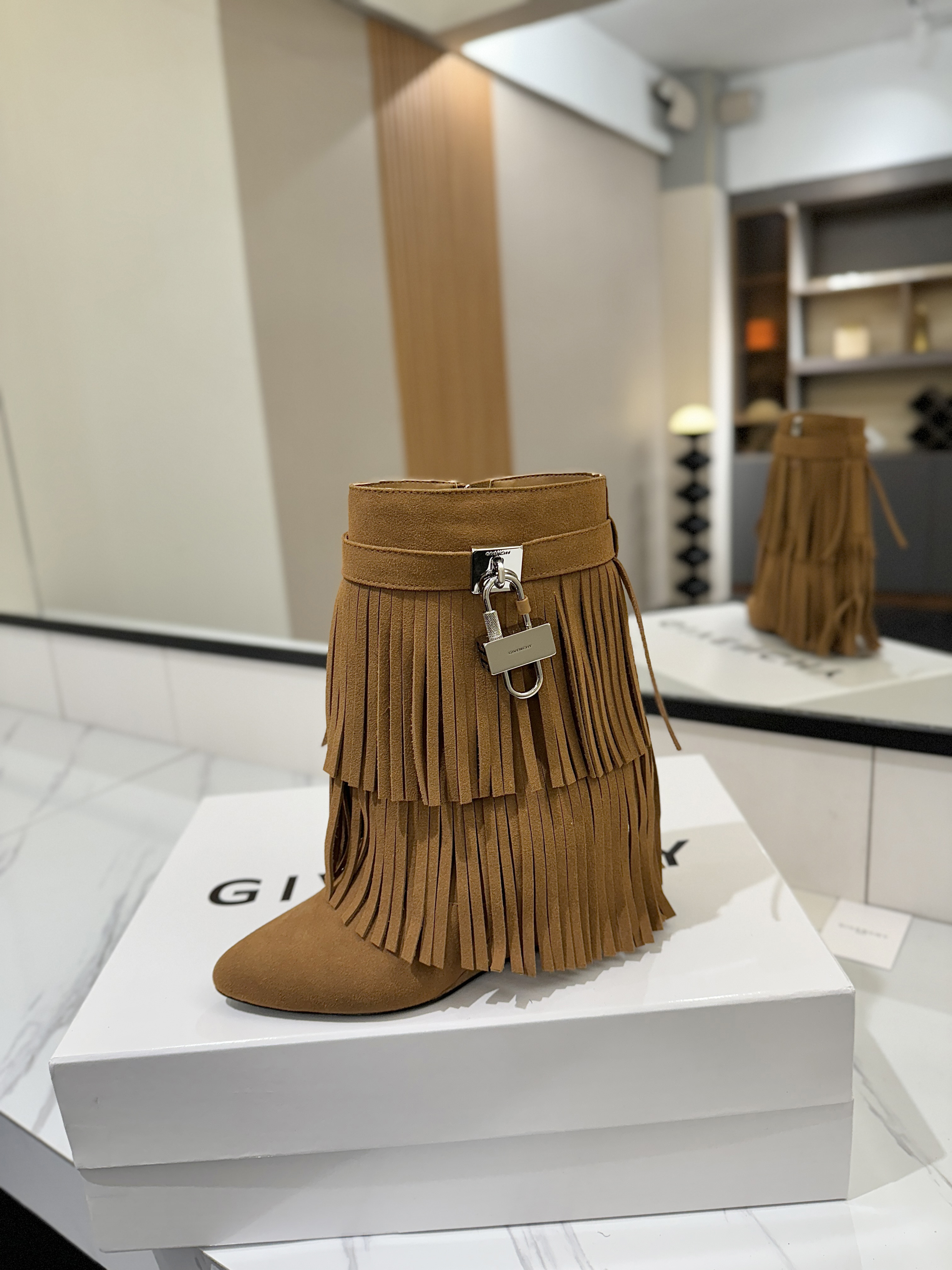 Givenchy Lock Fringe Ankle Boots