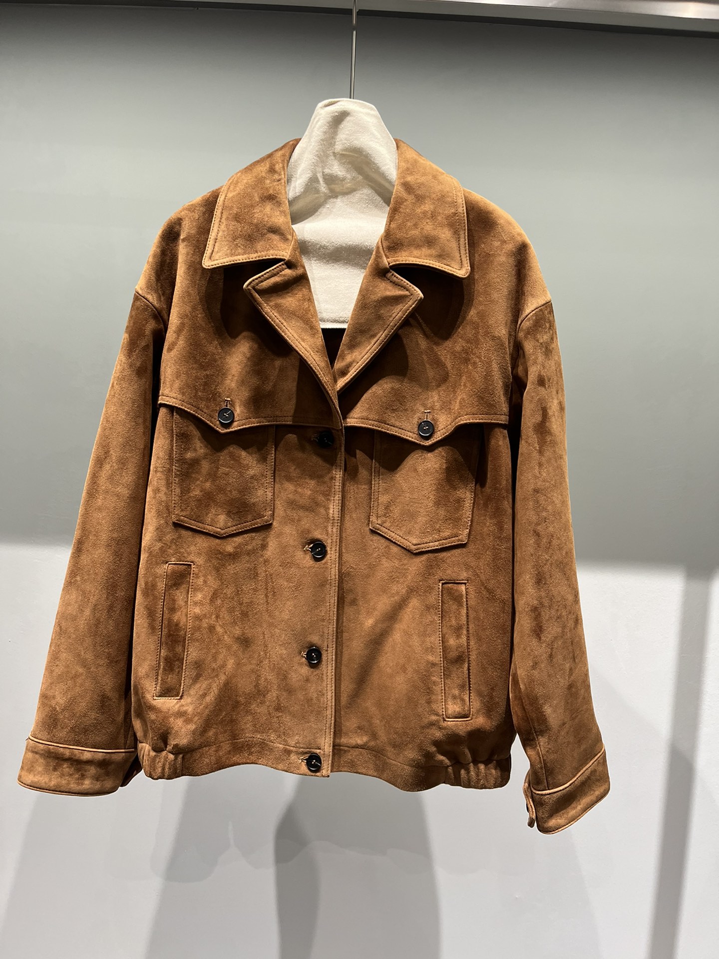 Miu Miu Sheepskin Suede Jacket, Loose Fit
