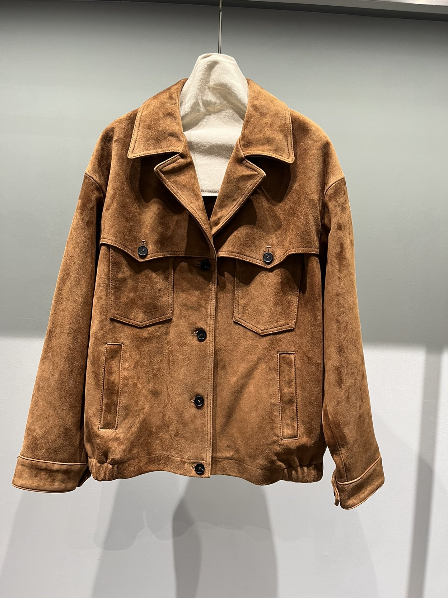 Miu Miu Sheepskin Suede Jacket, Loose Fit