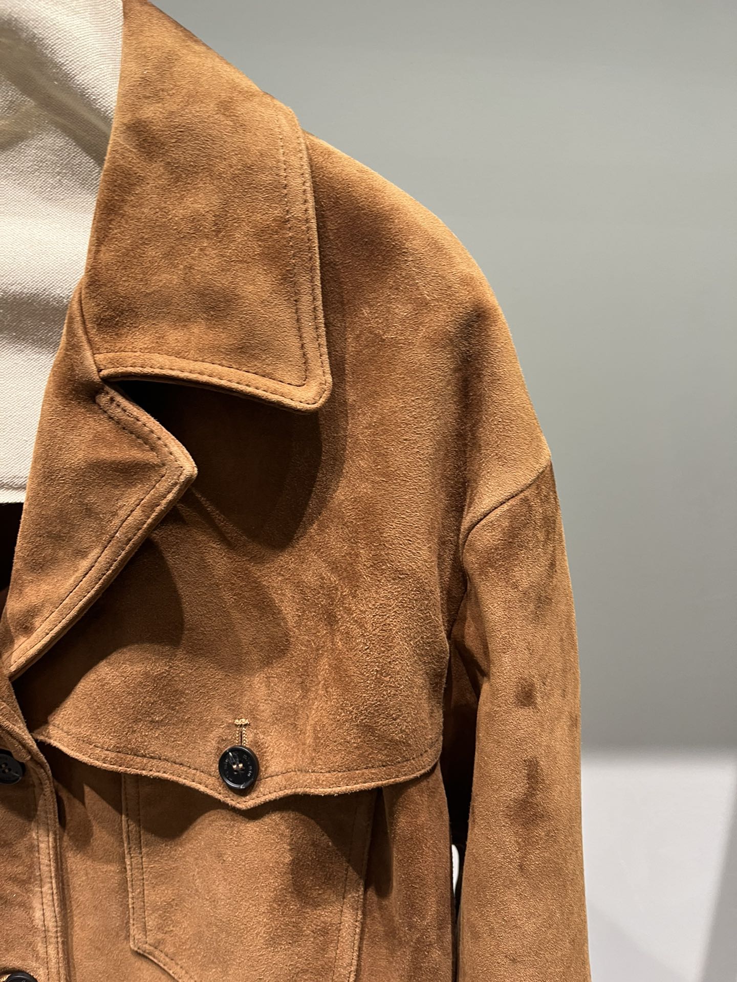 Miu Miu Sheepskin Suede Jacket, Loose Fit