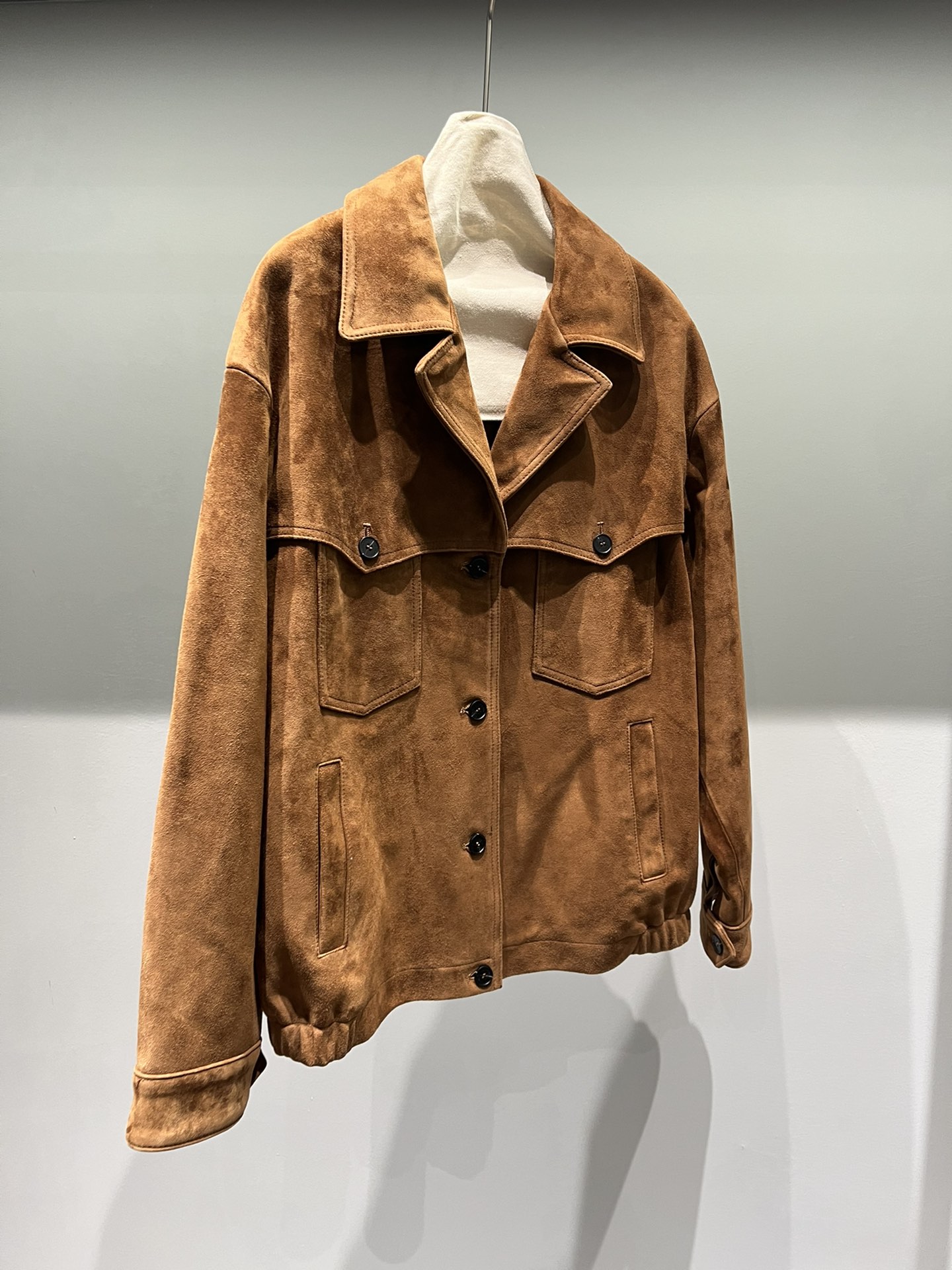 Miu Miu Sheepskin Suede Jacket, Loose Fit
