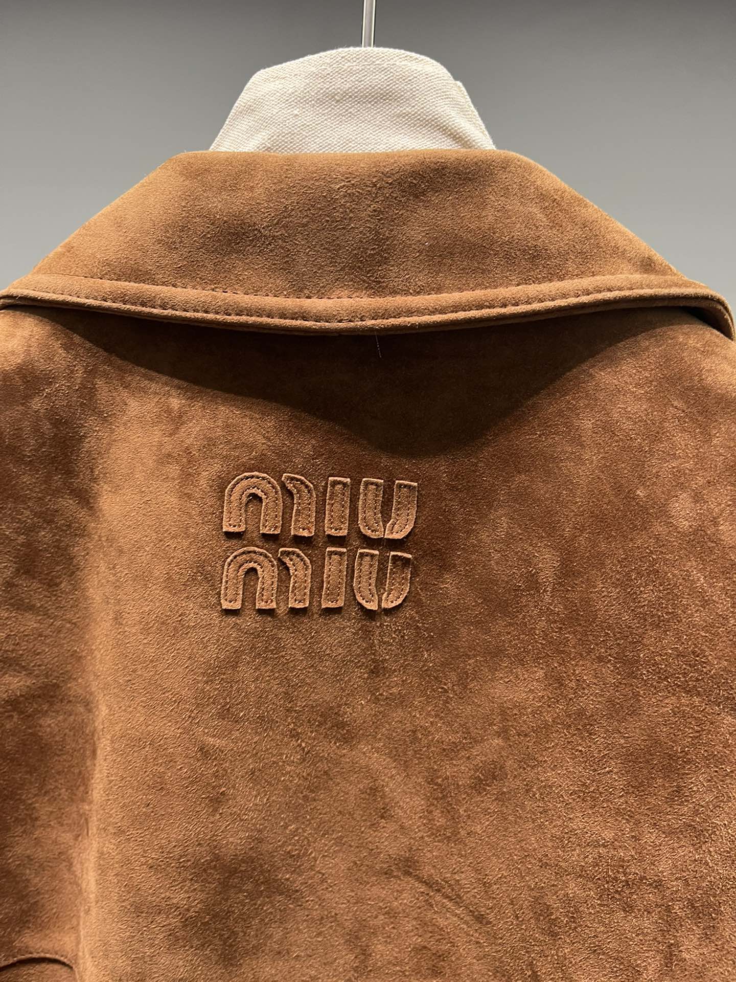 Miu Miu Sheepskin Suede Jacket, Loose Fit