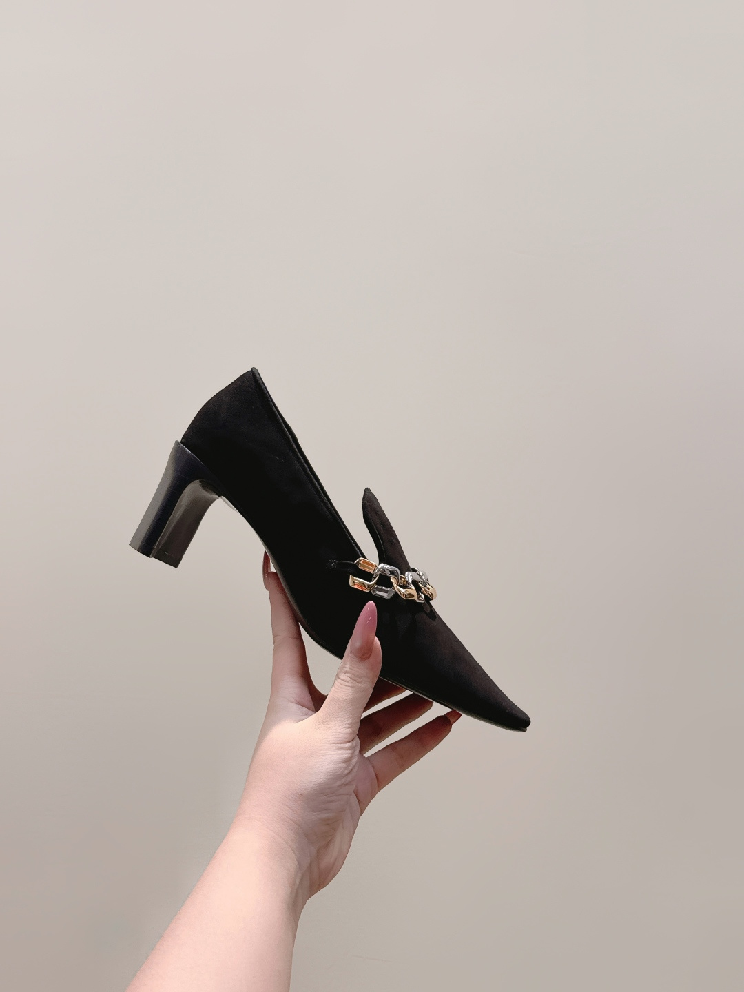 GivenchyJIL SANDER Square-Toe Suede Loafers with Two-Tone Chain Embellishment