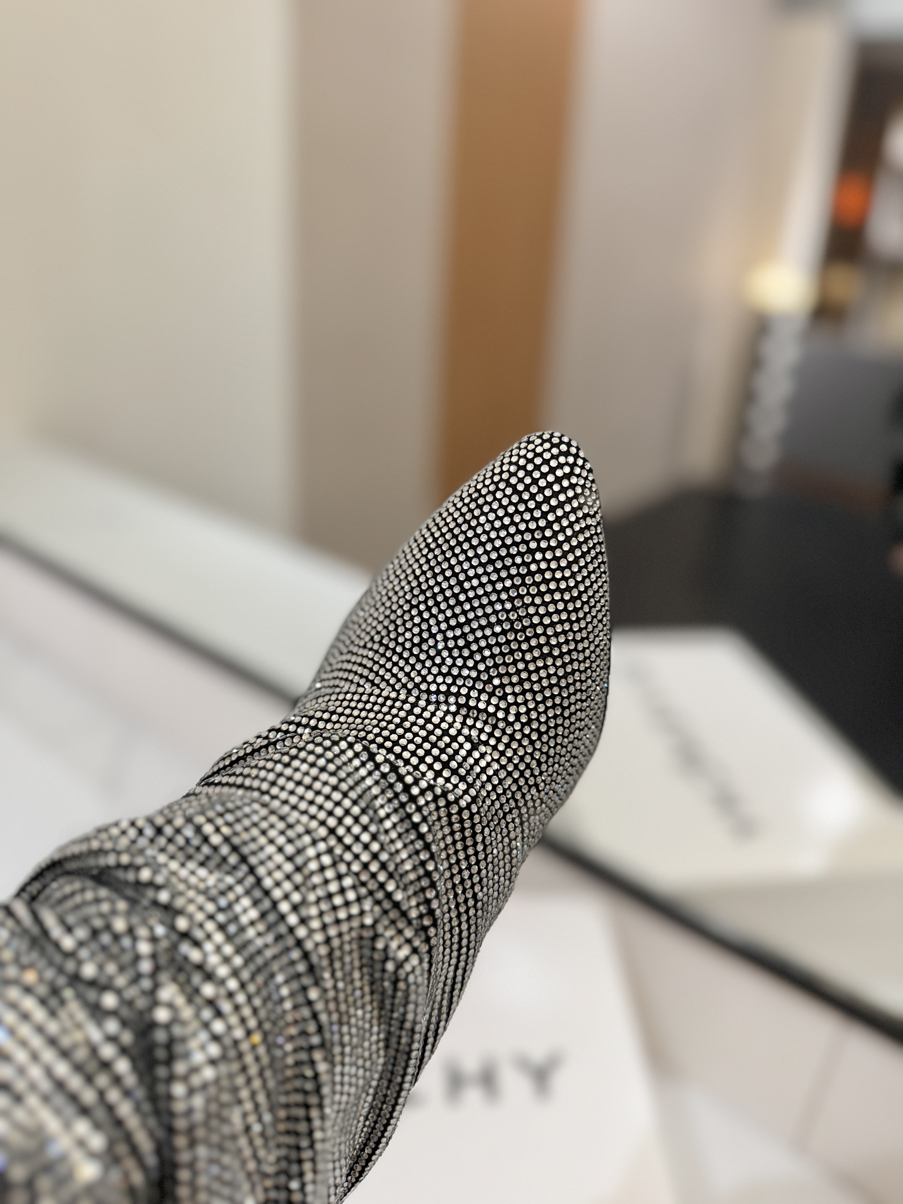 Givenchy Shark Lock Ankle Boots in All-Over Strass