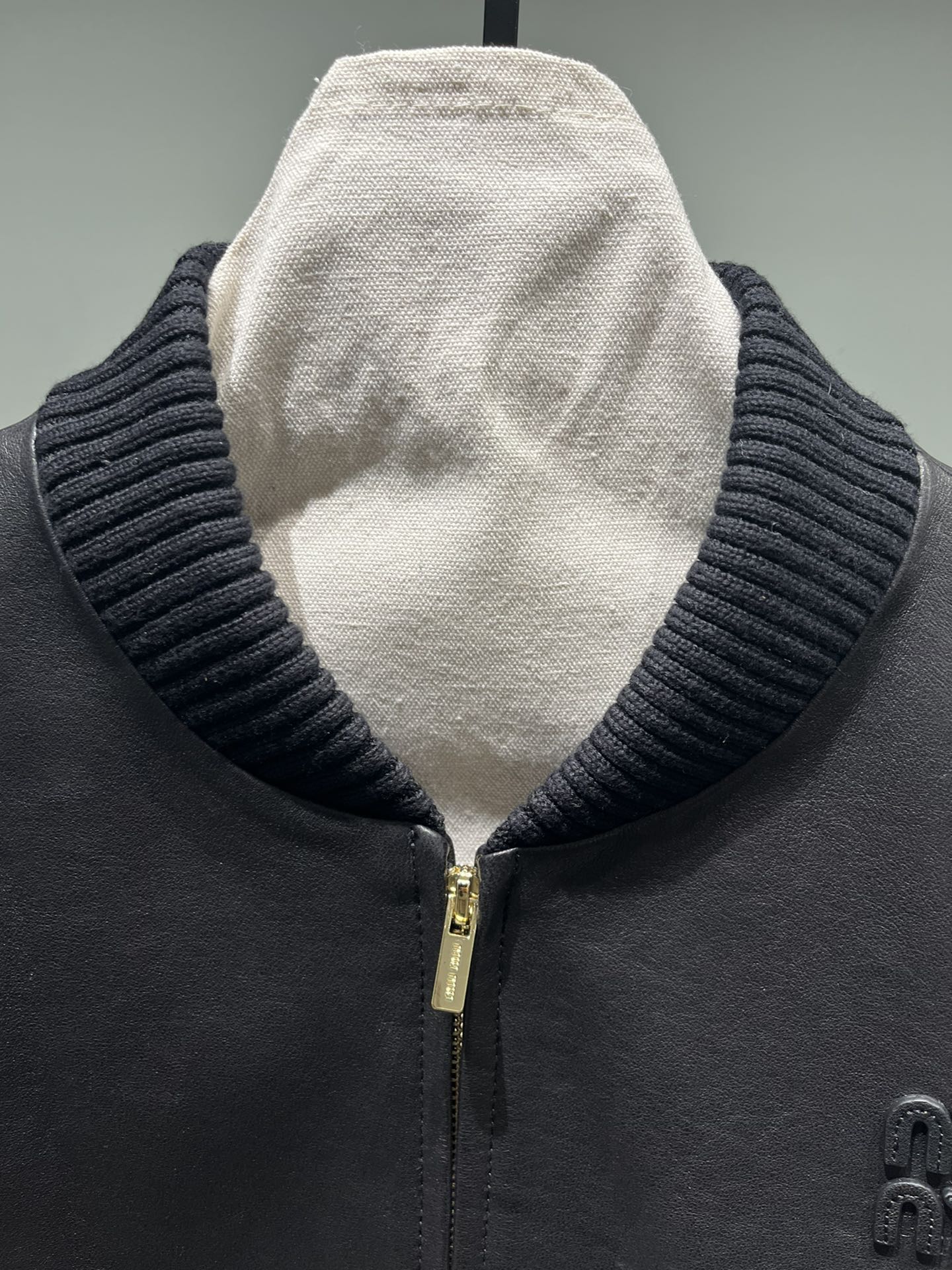 Miu Miu   Sheepskin oversized leather jacket