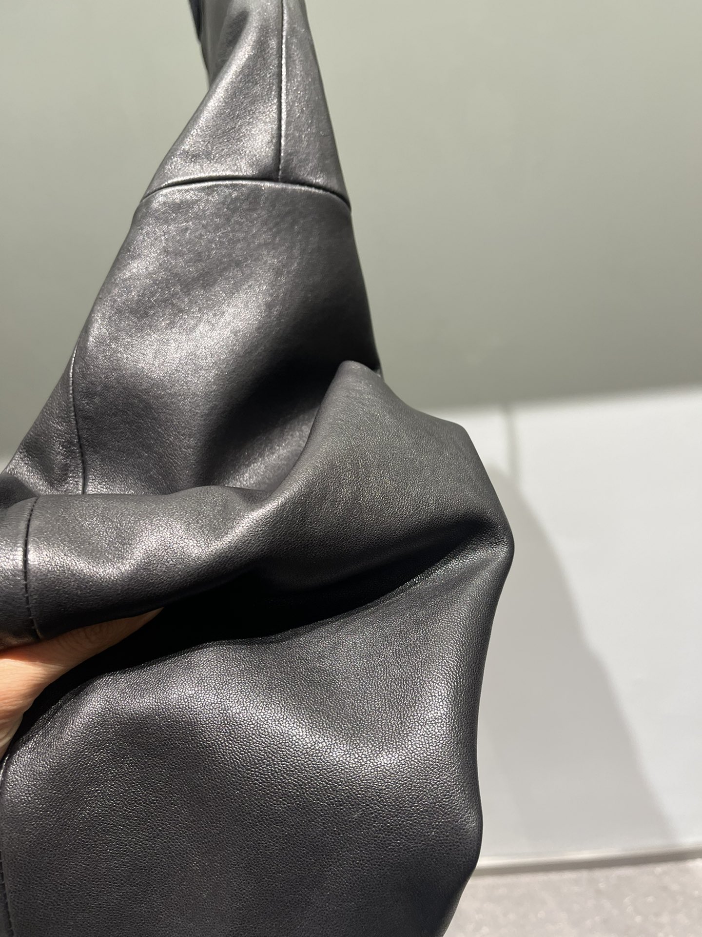 Miu Miu   Sheepskin oversized leather jacket