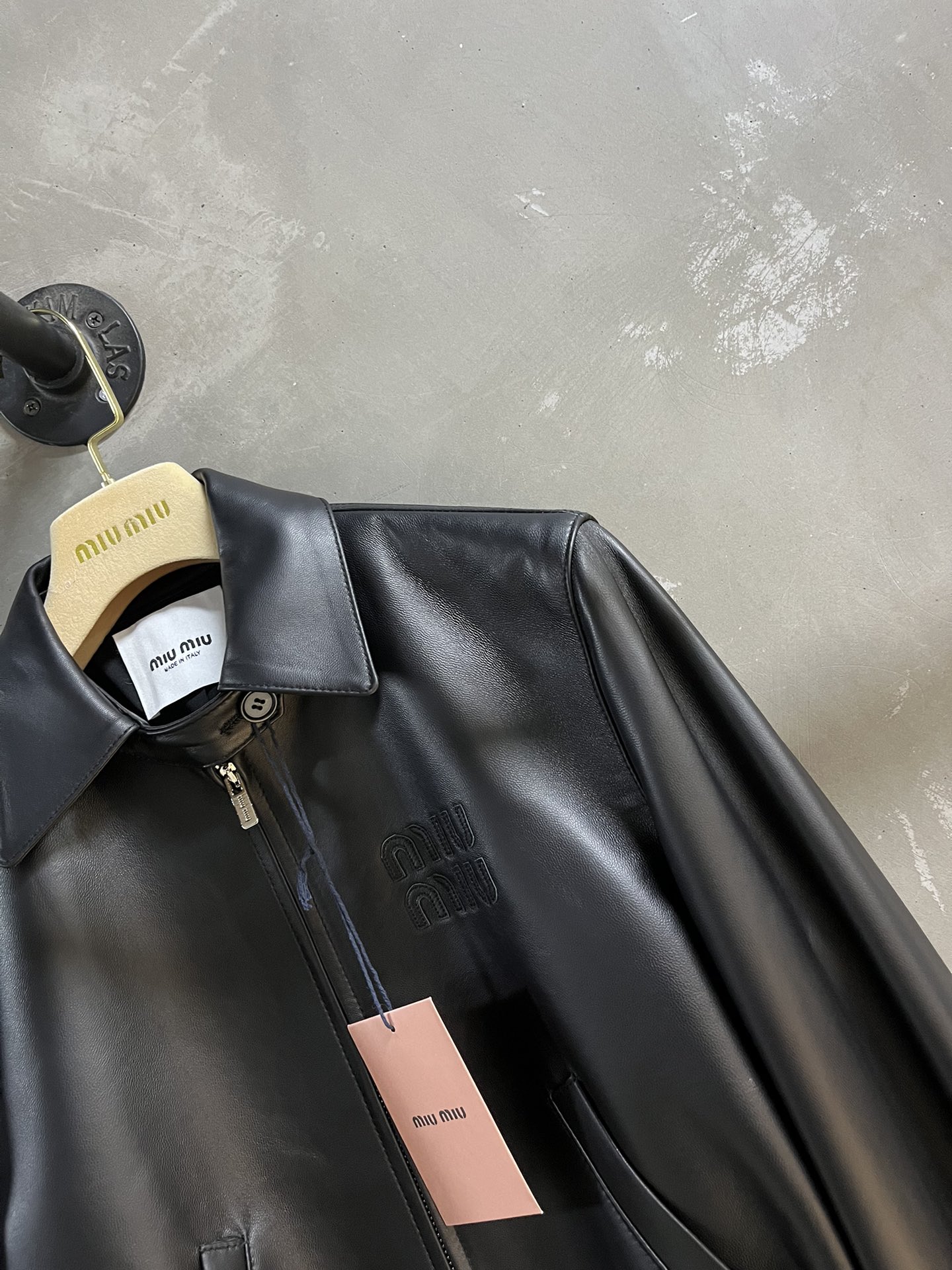 Miu Miu Lambskin Jacket Sweet and Cool Style Same as Jang Won-young's