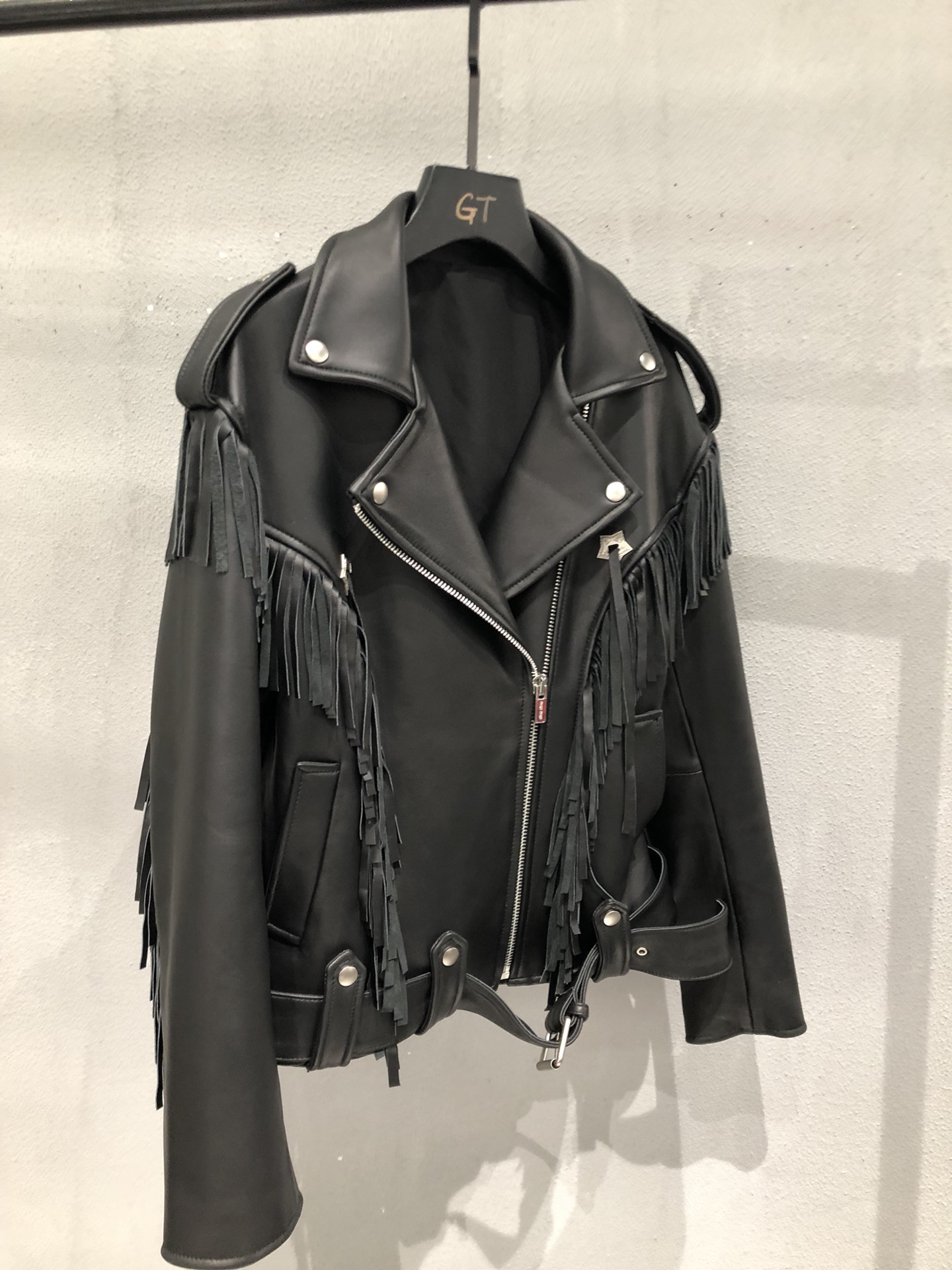 Miu Miu Oversized Lambskin Biker Jacket
