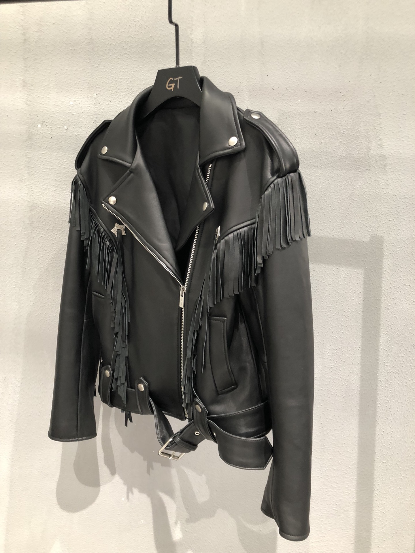 Miu Miu Oversized Lambskin Biker Jacket