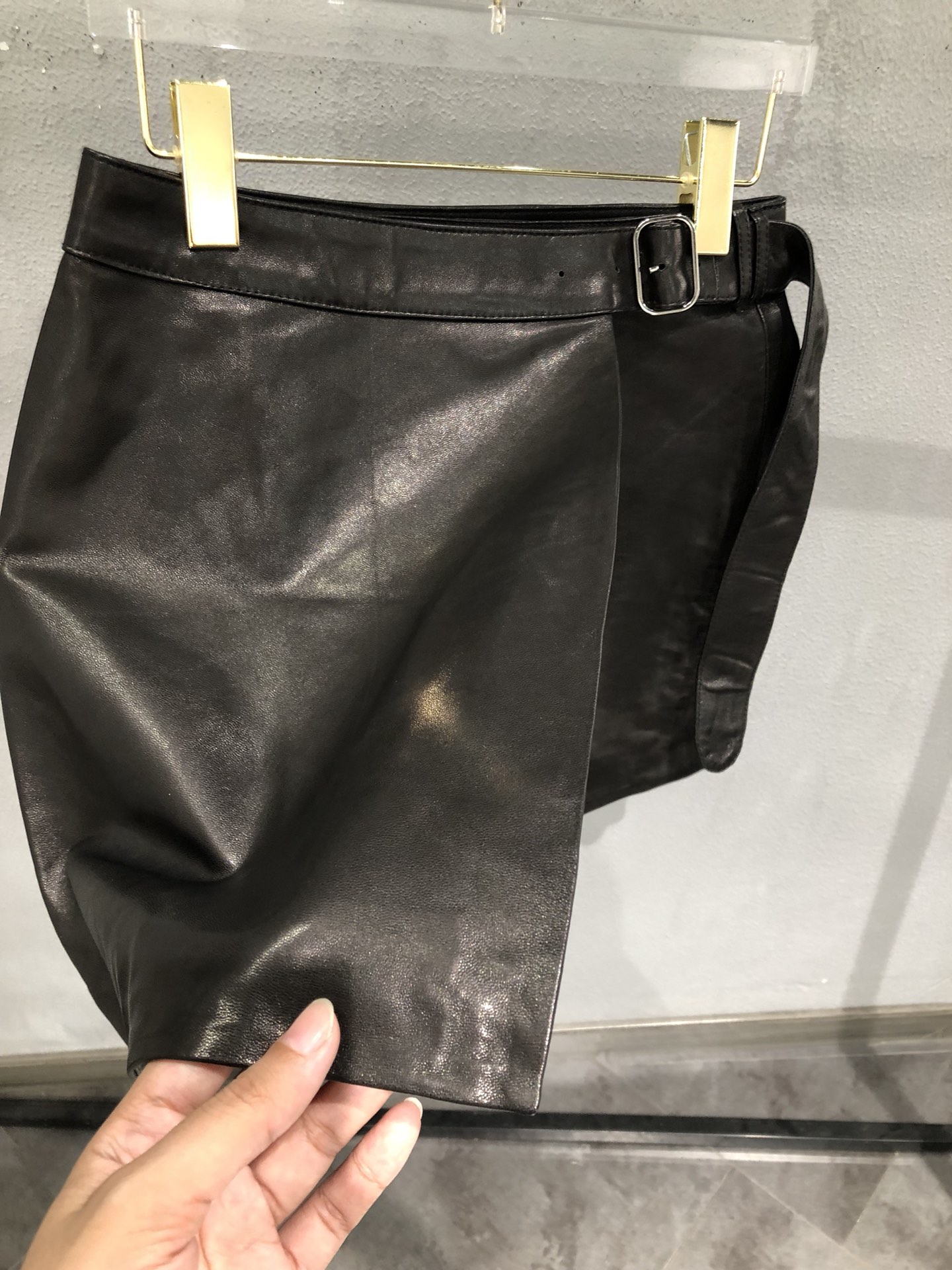 Miu Miu Vegetable-Tanned Lambskin Skirt