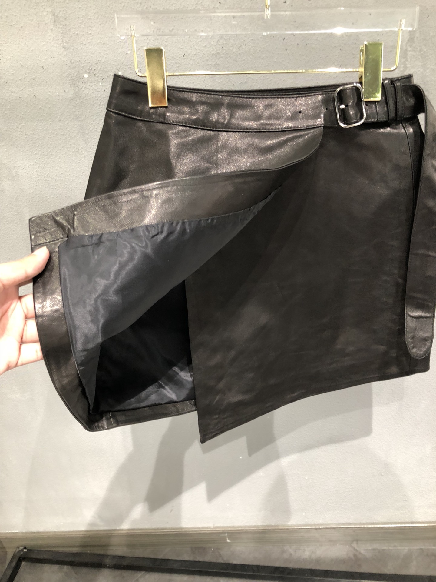 Miu Miu Vegetable-Tanned Lambskin Skirt