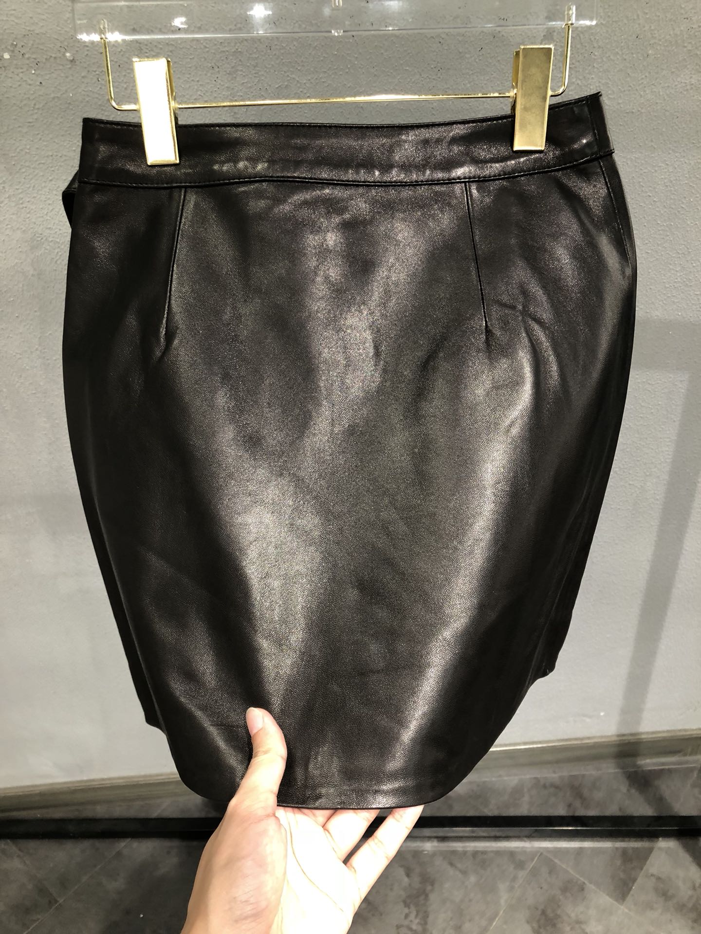 Miu Miu Vegetable-Tanned Lambskin Skirt