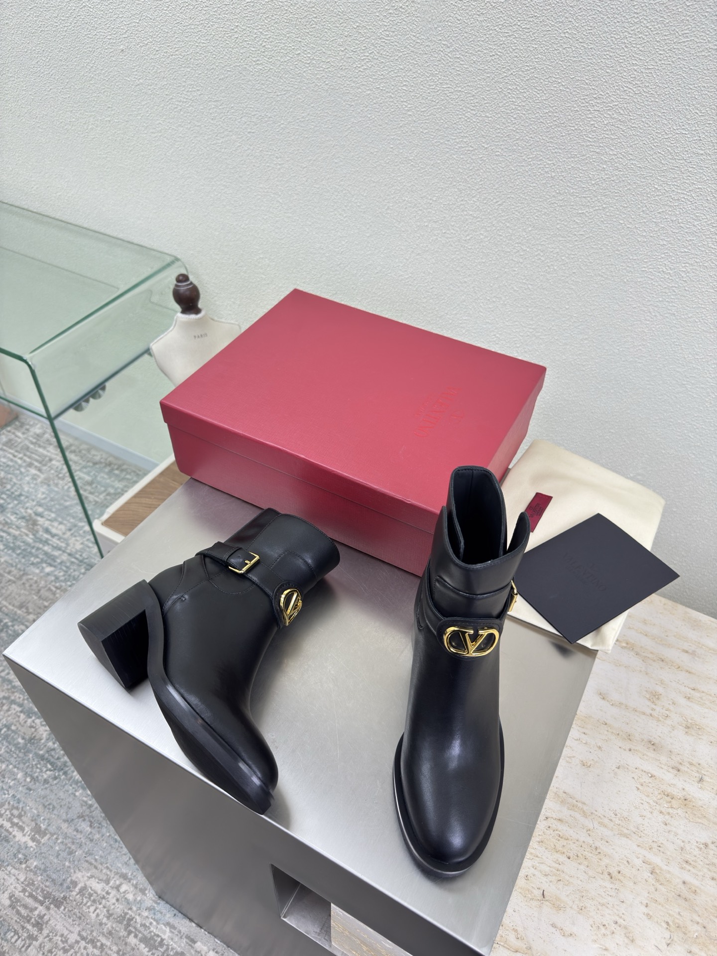 Valentino Garavani VLOGO SIGNATURE Calfskin Ankle Boot