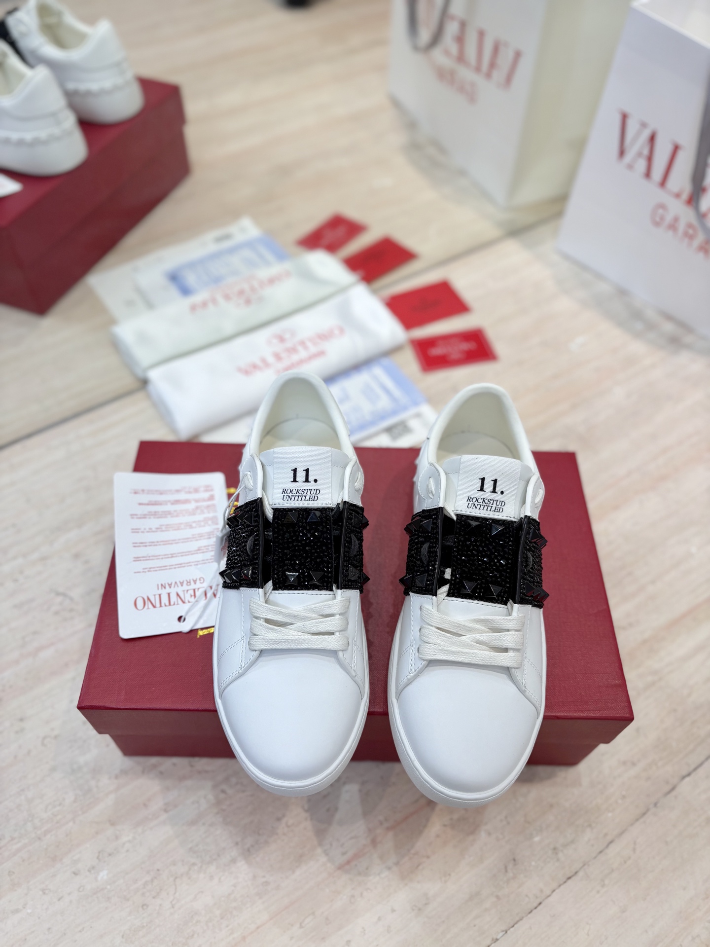 Valentino GARAVANI OPEN DISCO Studded Chunky-Sole Casual Sneakers