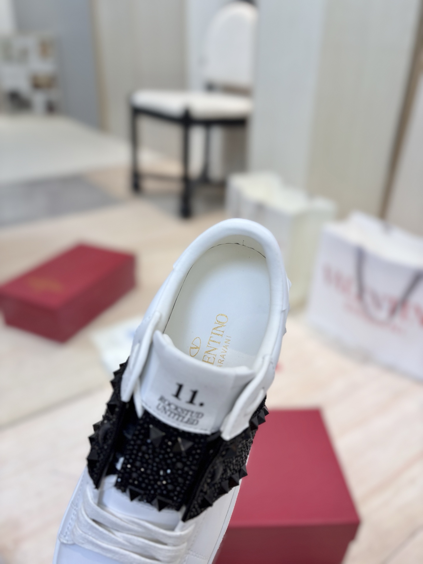 Valentino GARAVANI OPEN DISCO Studded Chunky-Sole Casual Sneakers