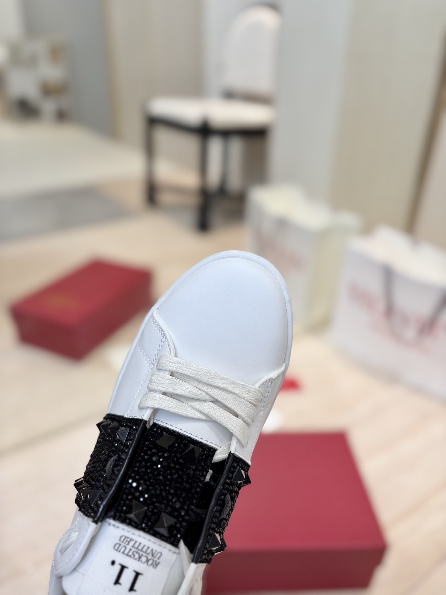 Valentino GARAVANI OPEN DISCO Studded Chunky-Sole Casual Sneakers