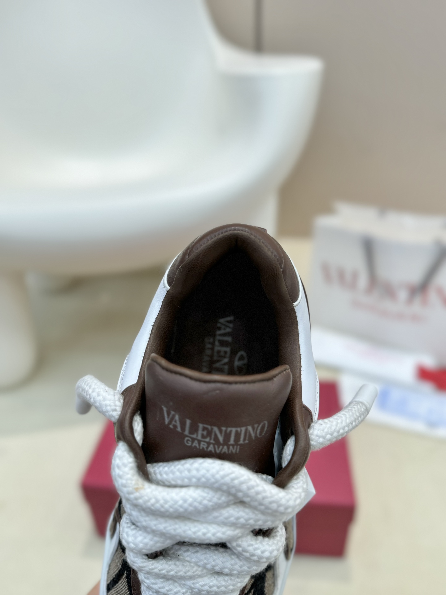 Valentino Out Stud Chunky Lace-Up Sneakers for Couples