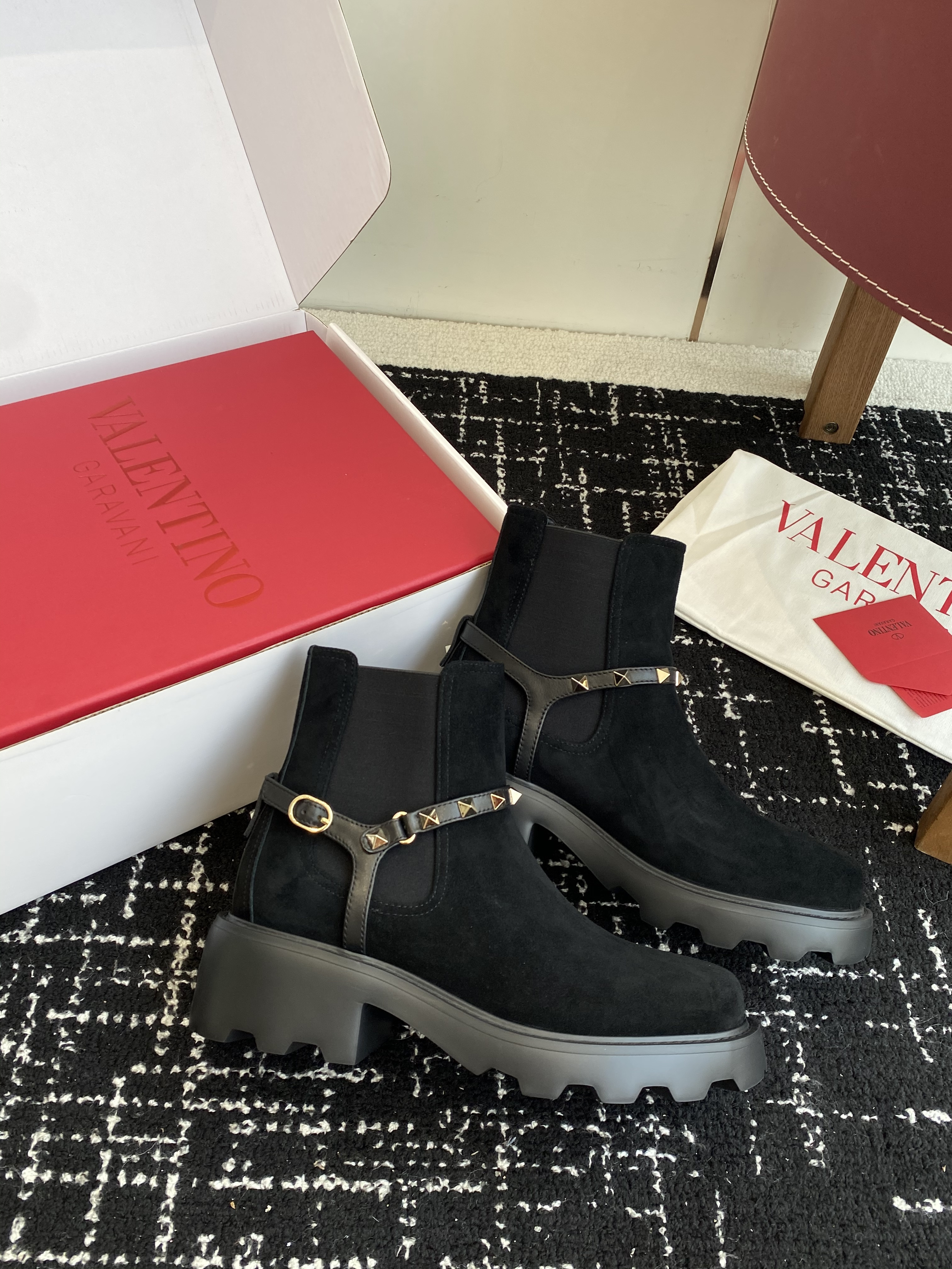 Valentino Classic Studded Martin Boots