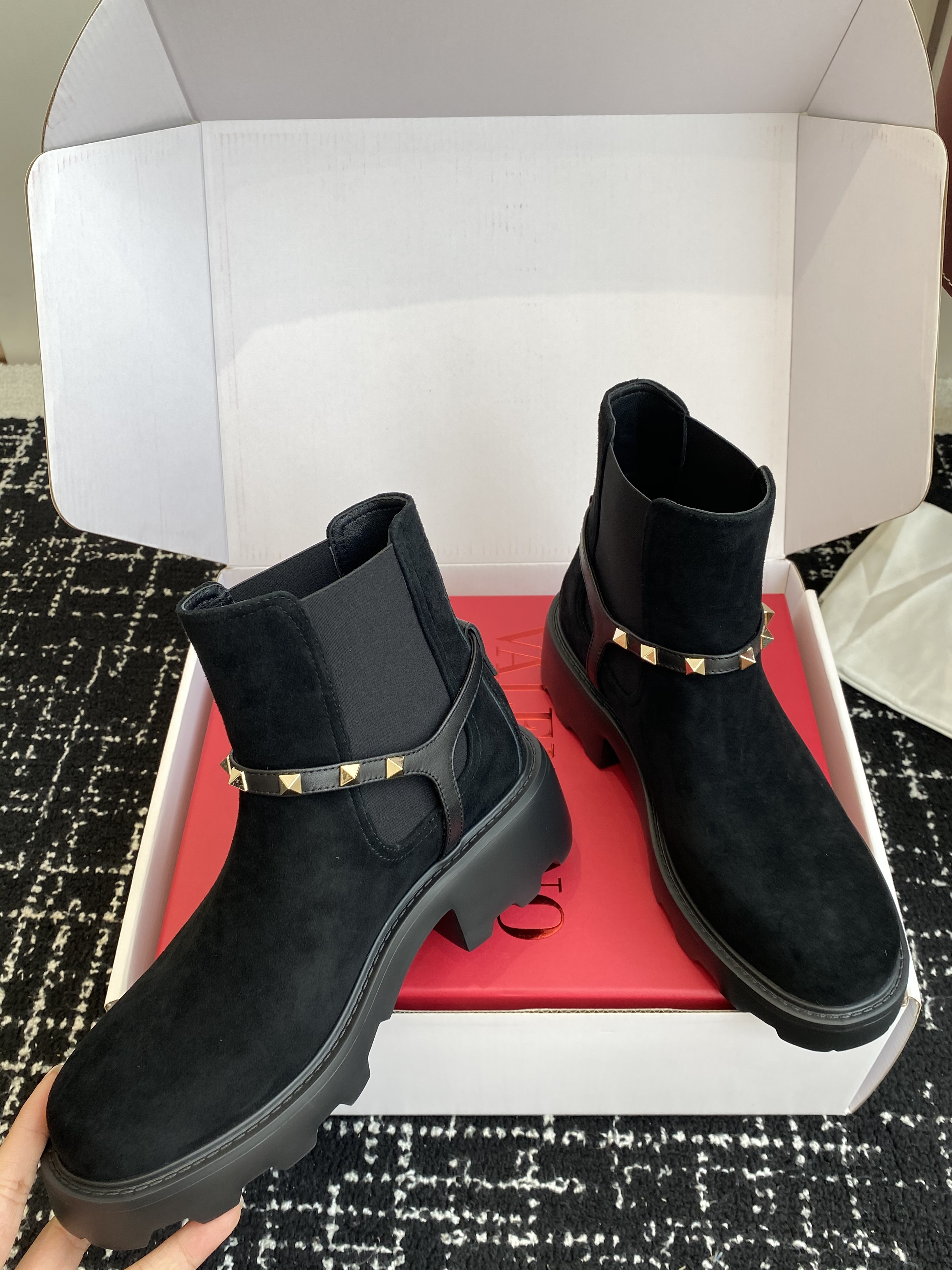 Valentino Classic Studded Martin Boots