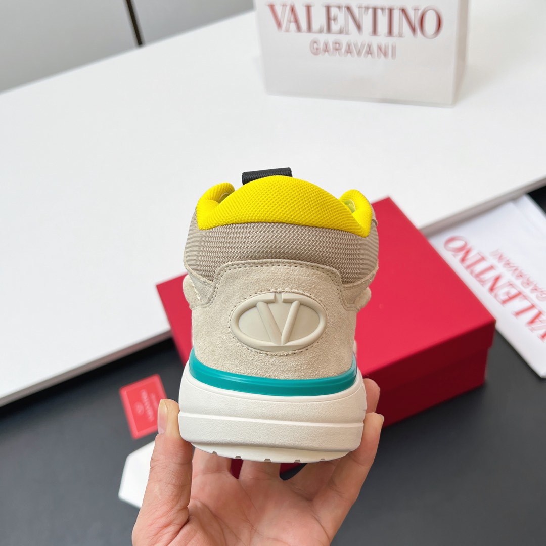 Valentino New Couple Mid-Top Sheepskin Sneakers