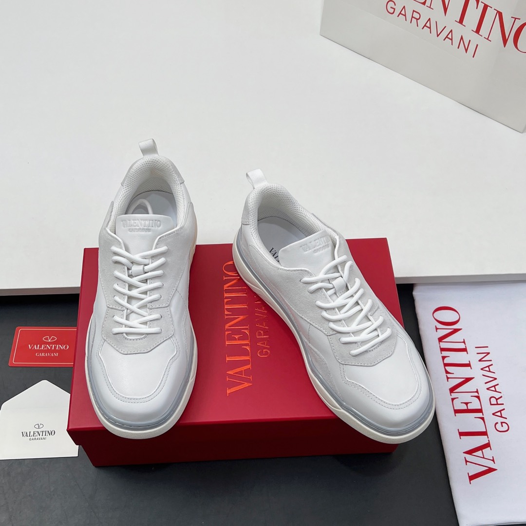 Valentino  New Arrivals  Couple's  Calfskin Low-Top Lace-Up Sneakers