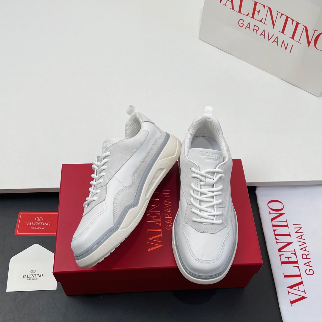Valentino  New Arrivals  Couple's  Calfskin Low-Top Lace-Up Sneakers