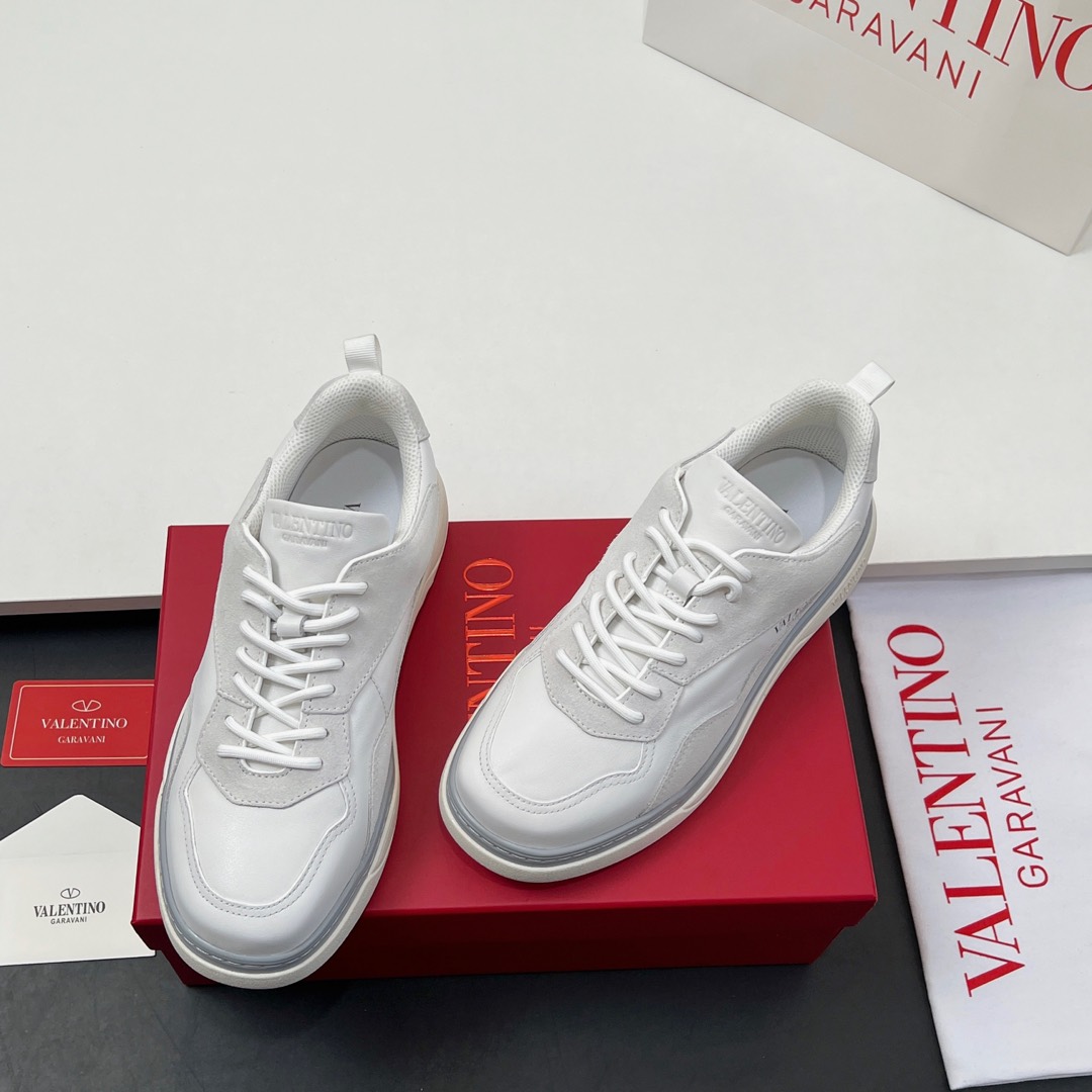 Valentino  New Arrivals  Couple's  Calfskin Low-Top Lace-Up Sneakers