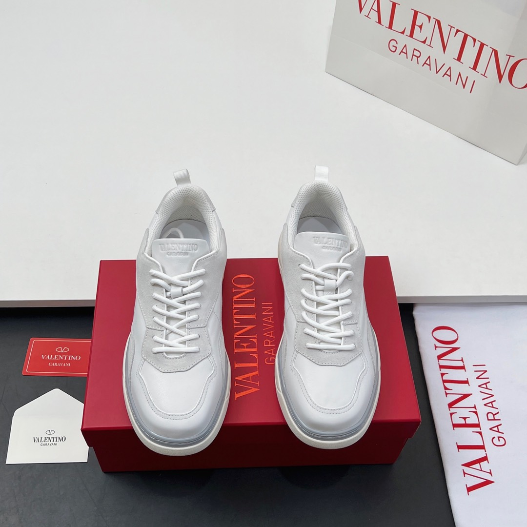Valentino  New Arrivals  Couple's  Calfskin Low-Top Lace-Up Sneakers