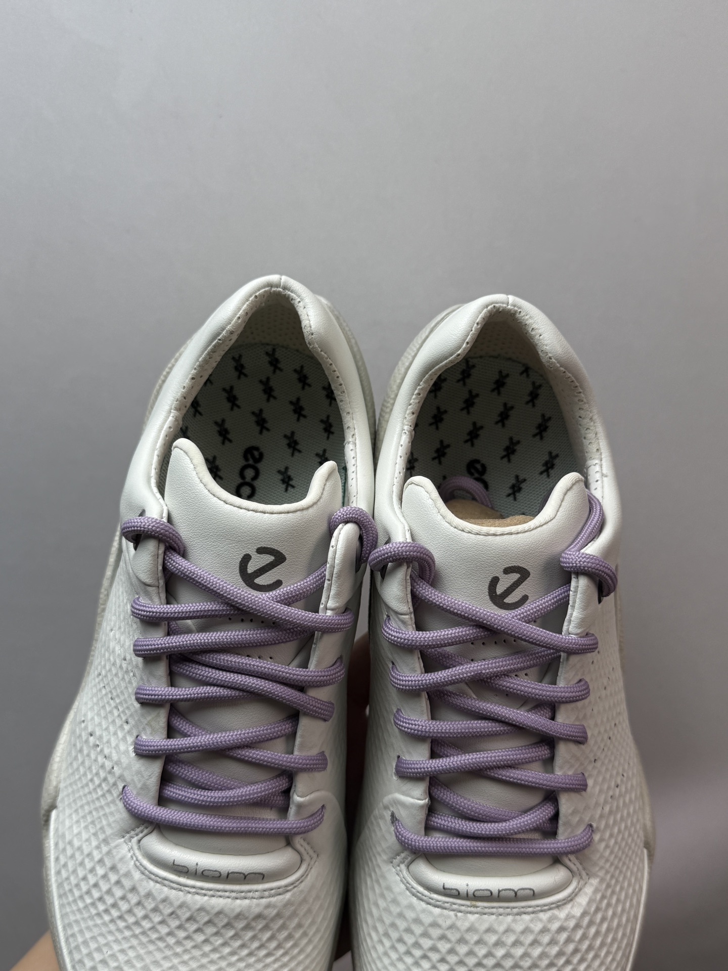 ECCO Genuine Leather Grid Upper Women's Casual Sneakers