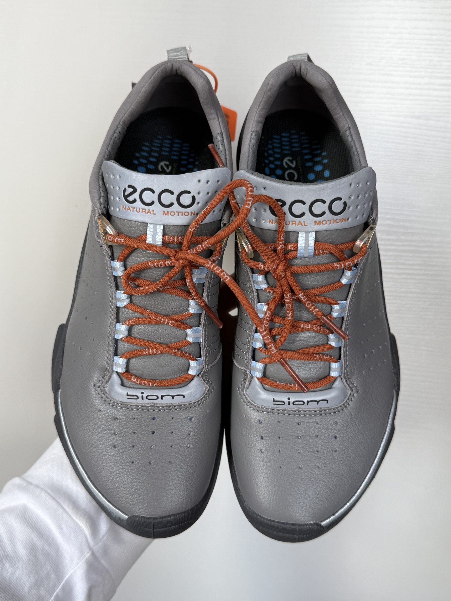 ECCO Genuine Leather Breathable Shock-Absorbing Men's Casual Sneakers