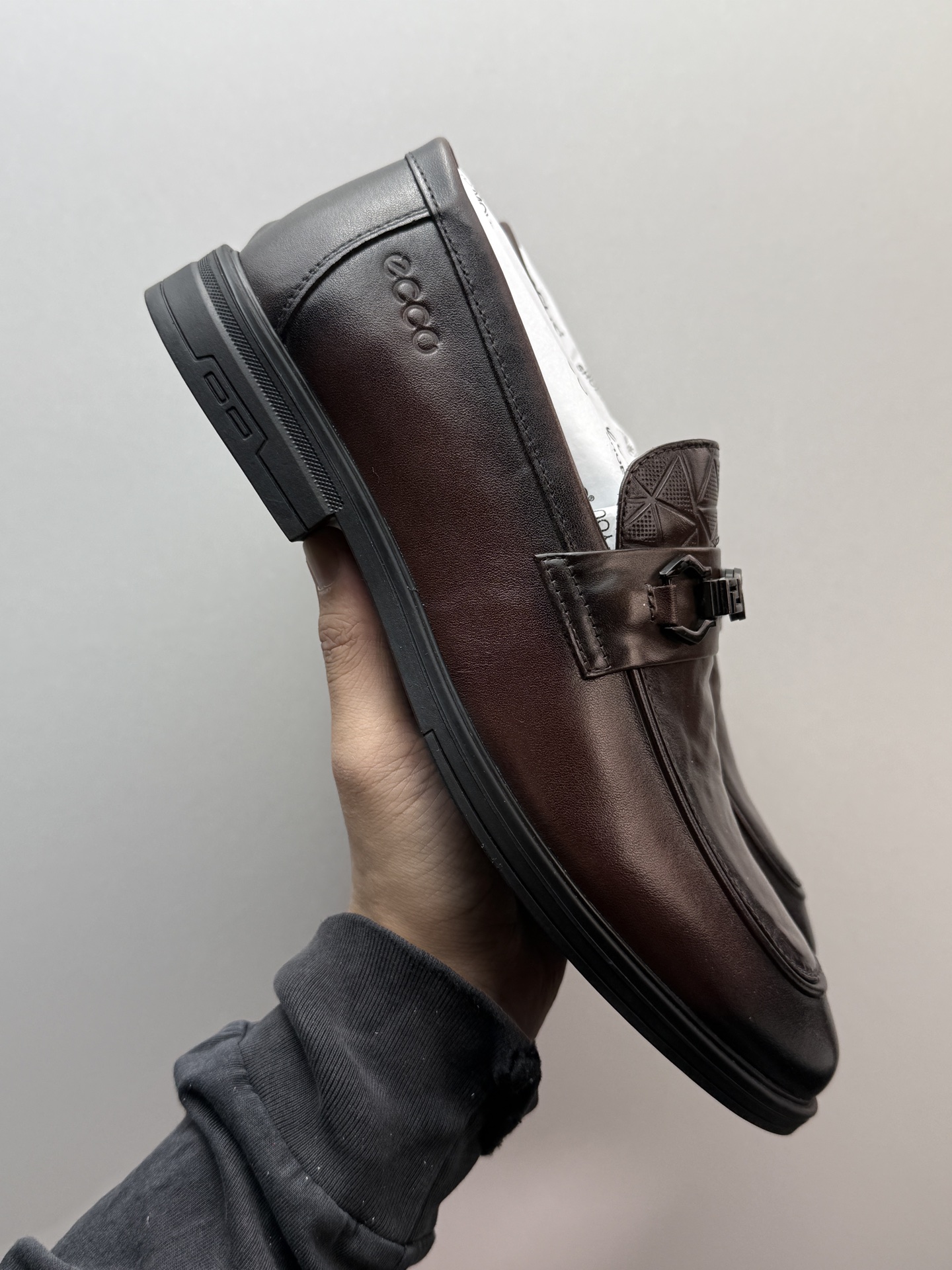 ECCO Genuine Leather Slip-On Men's Business Casual Loafers