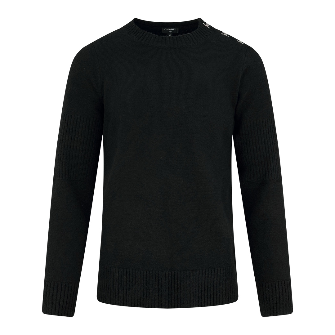 Chanel Backpack Buckle Long-Sleeve Sweater