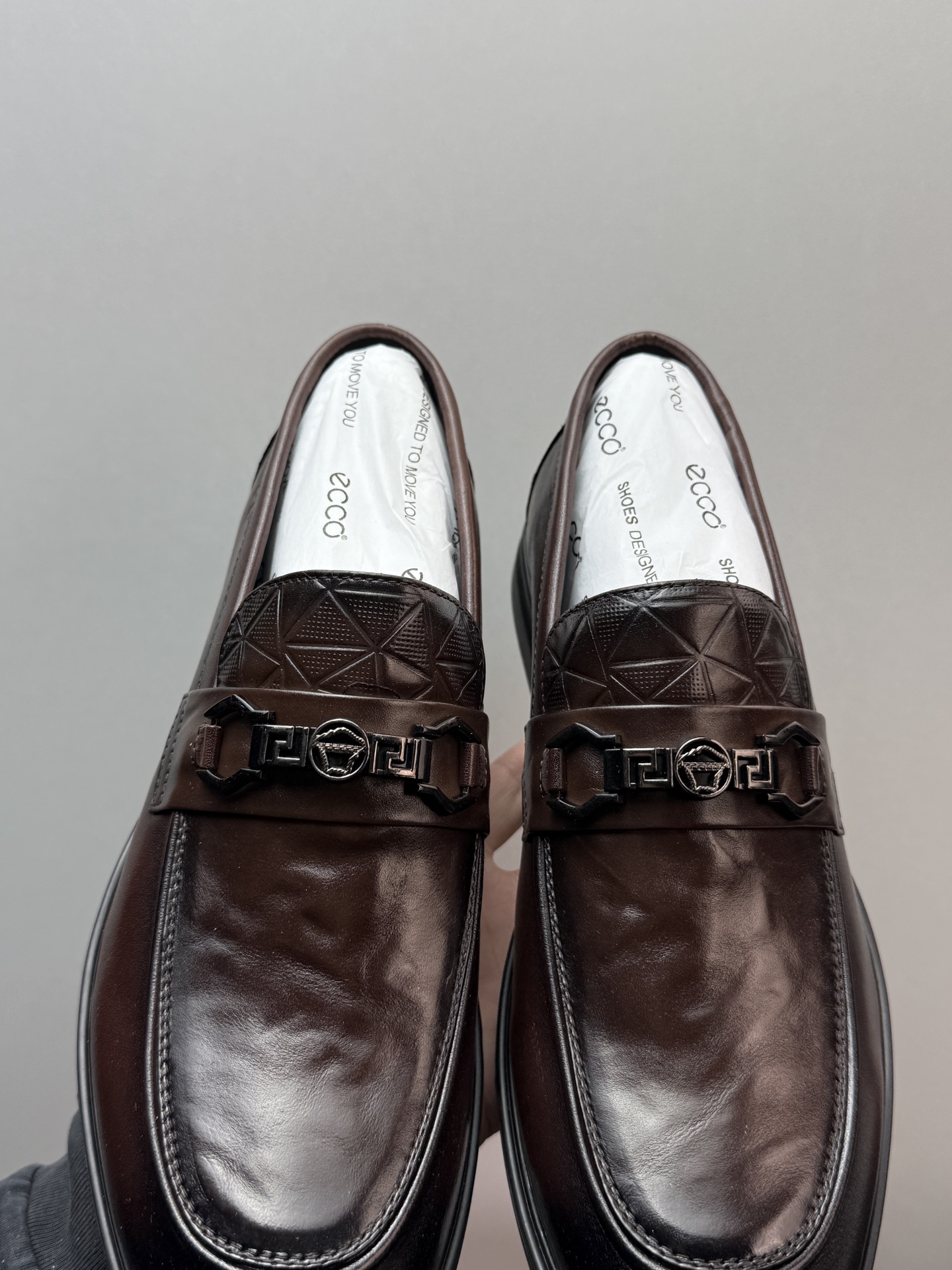 ECCO Genuine Leather Slip-On Men's Business Casual Loafers