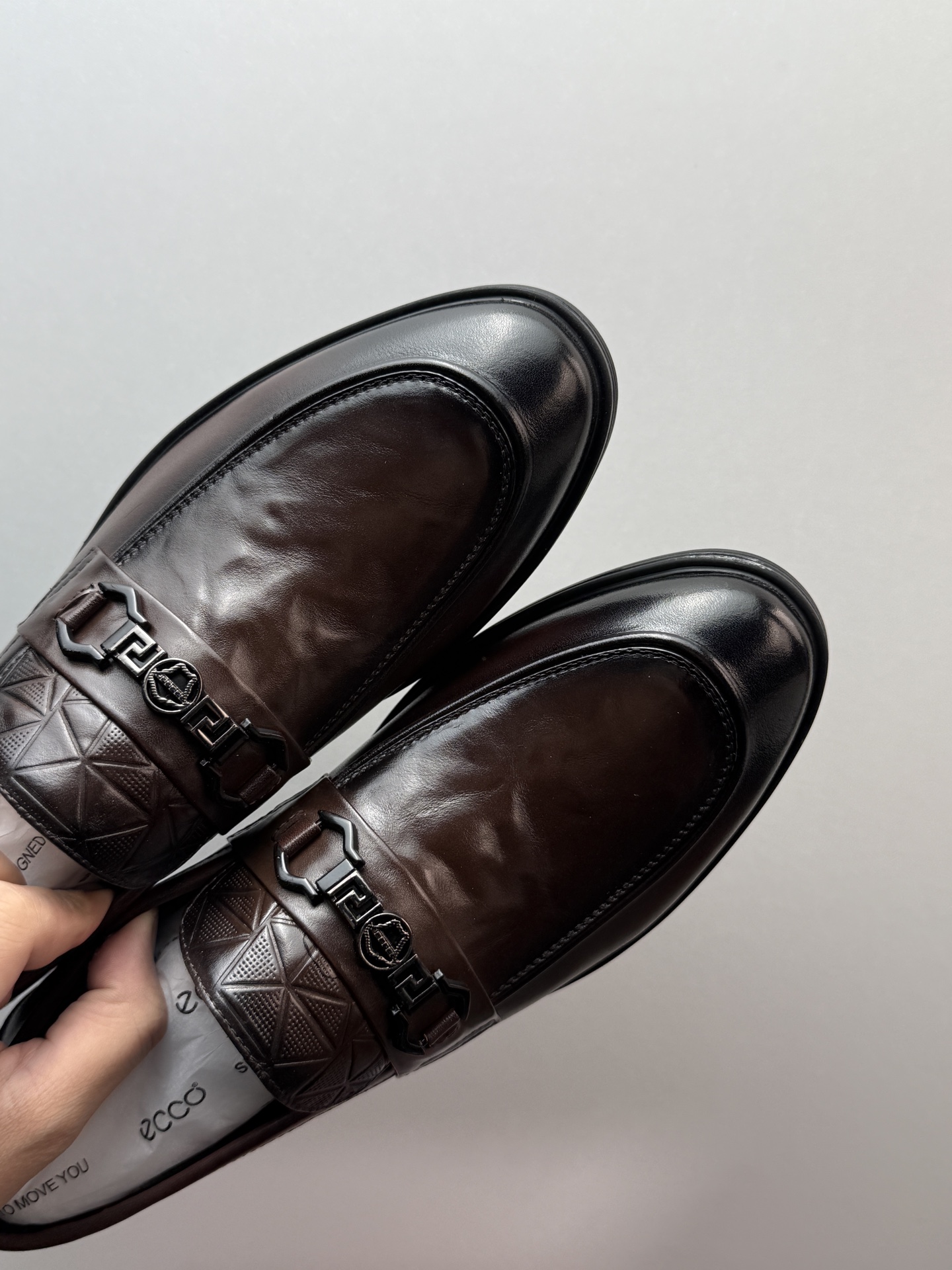 ECCO Genuine Leather Slip-On Men's Business Casual Loafers