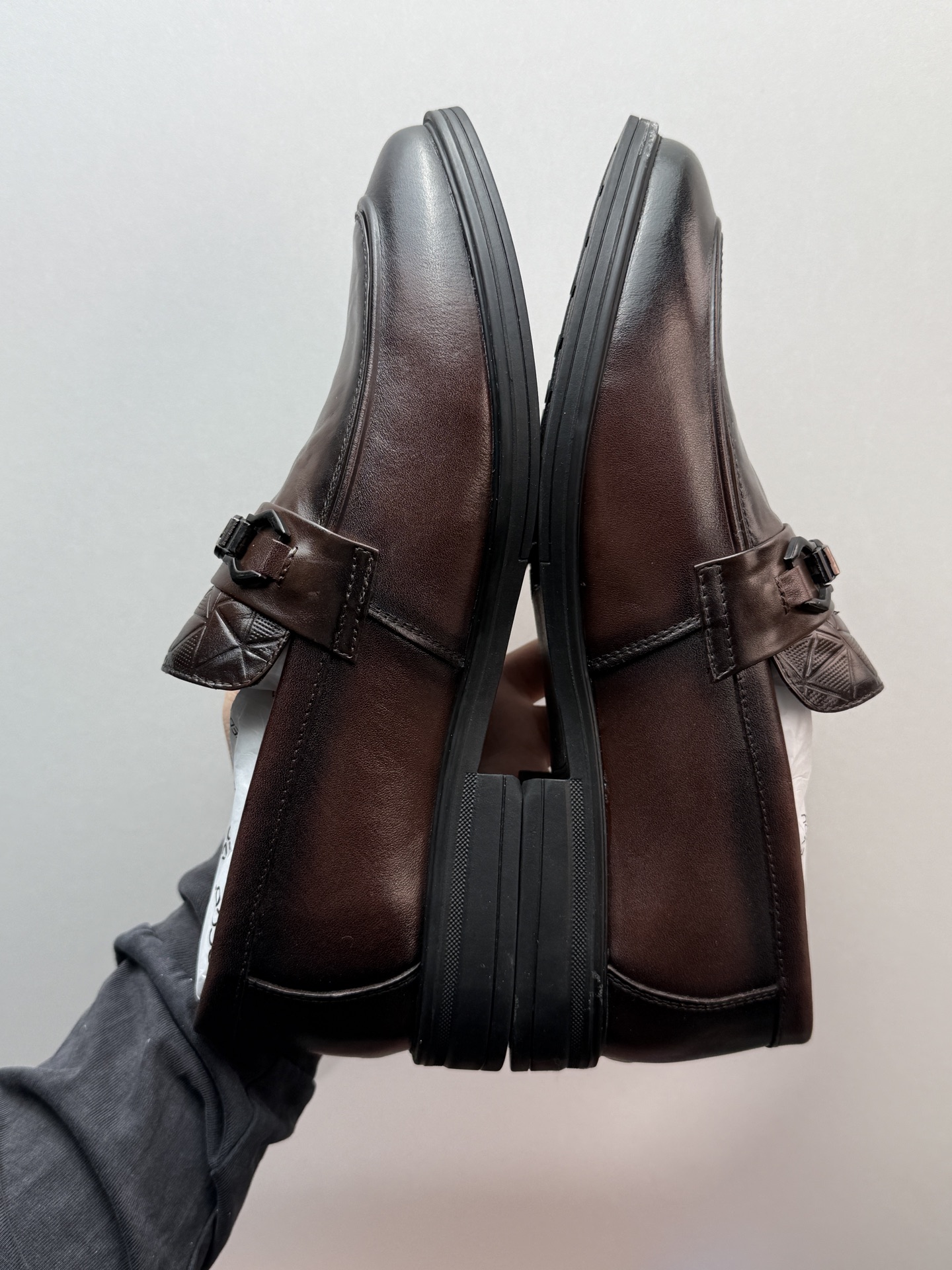 ECCO Genuine Leather Slip-On Men's Business Casual Loafers