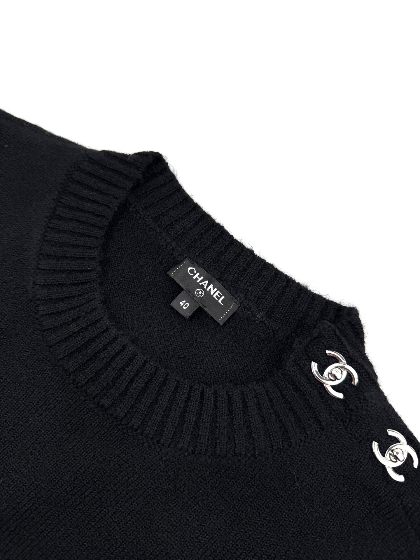 Chanel Backpack Buckle Long-Sleeve Sweater