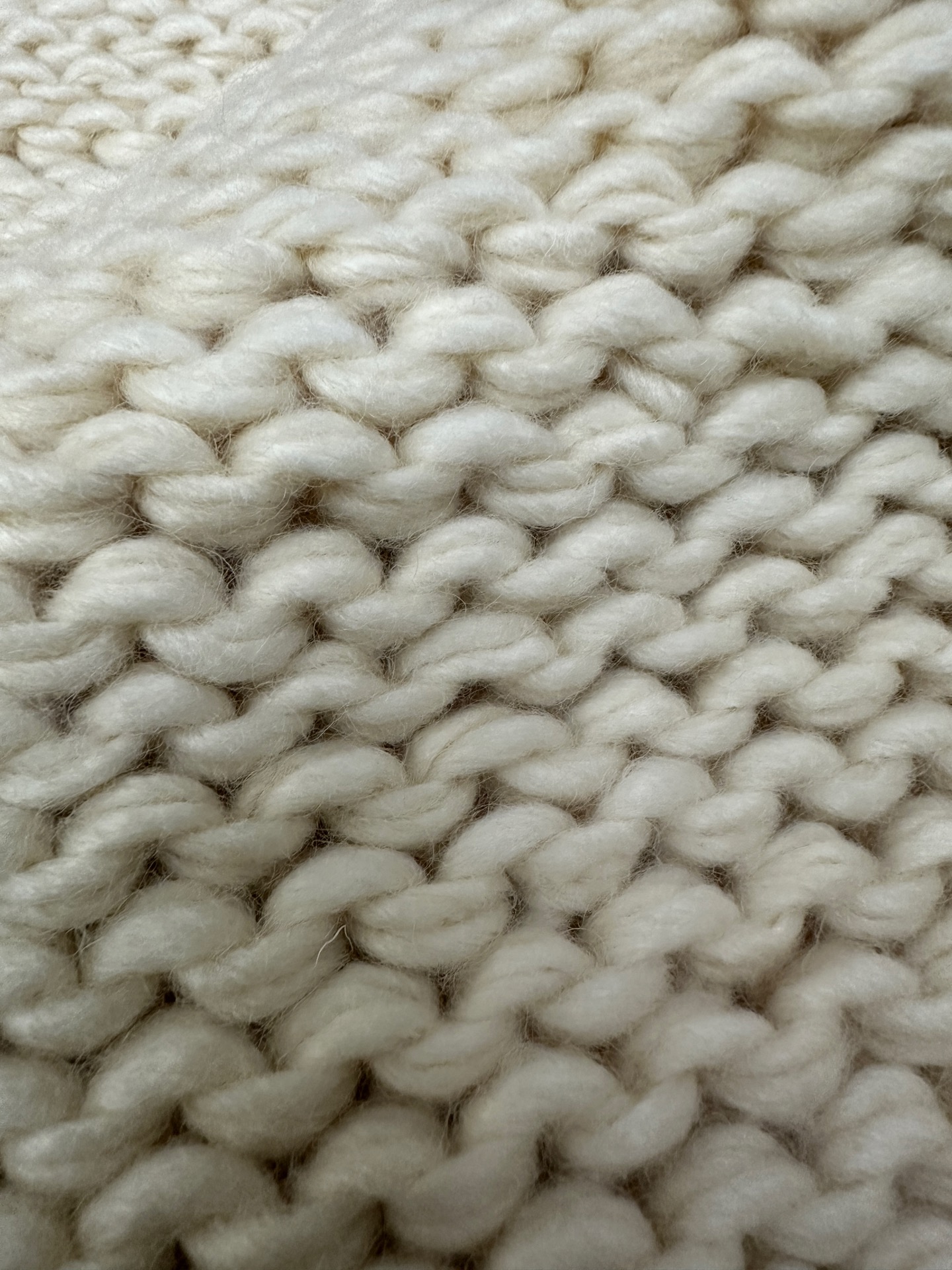 Chanel Colorful Fringe Trim/Pearl Buttons Cream Chunky Knit Cardigan