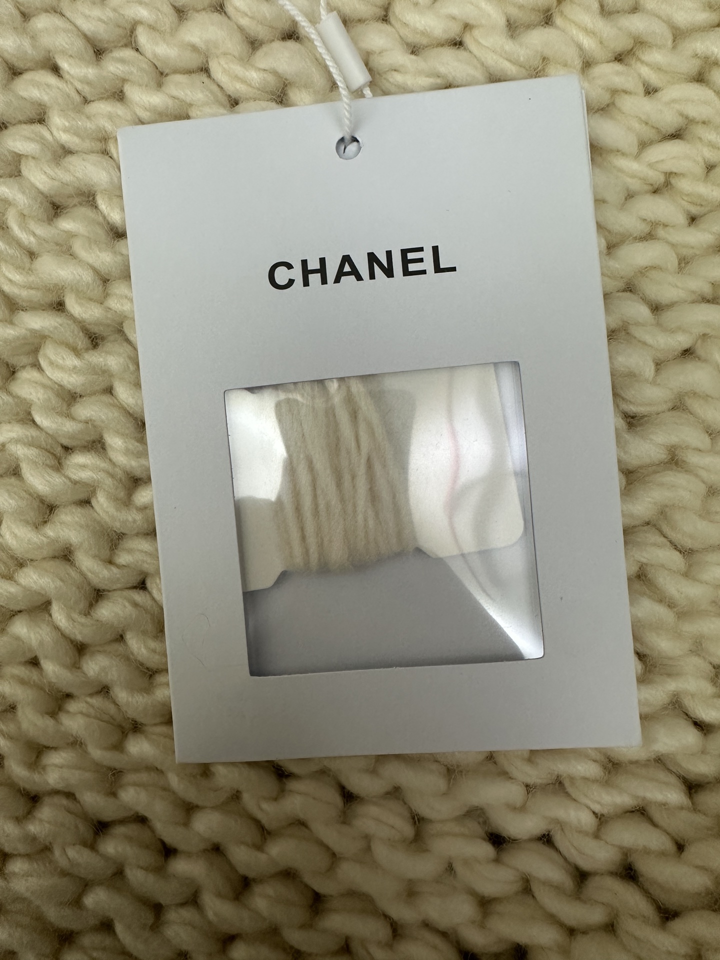 Chanel Colorful Fringe Trim/Pearl Buttons Cream Chunky Knit Cardigan