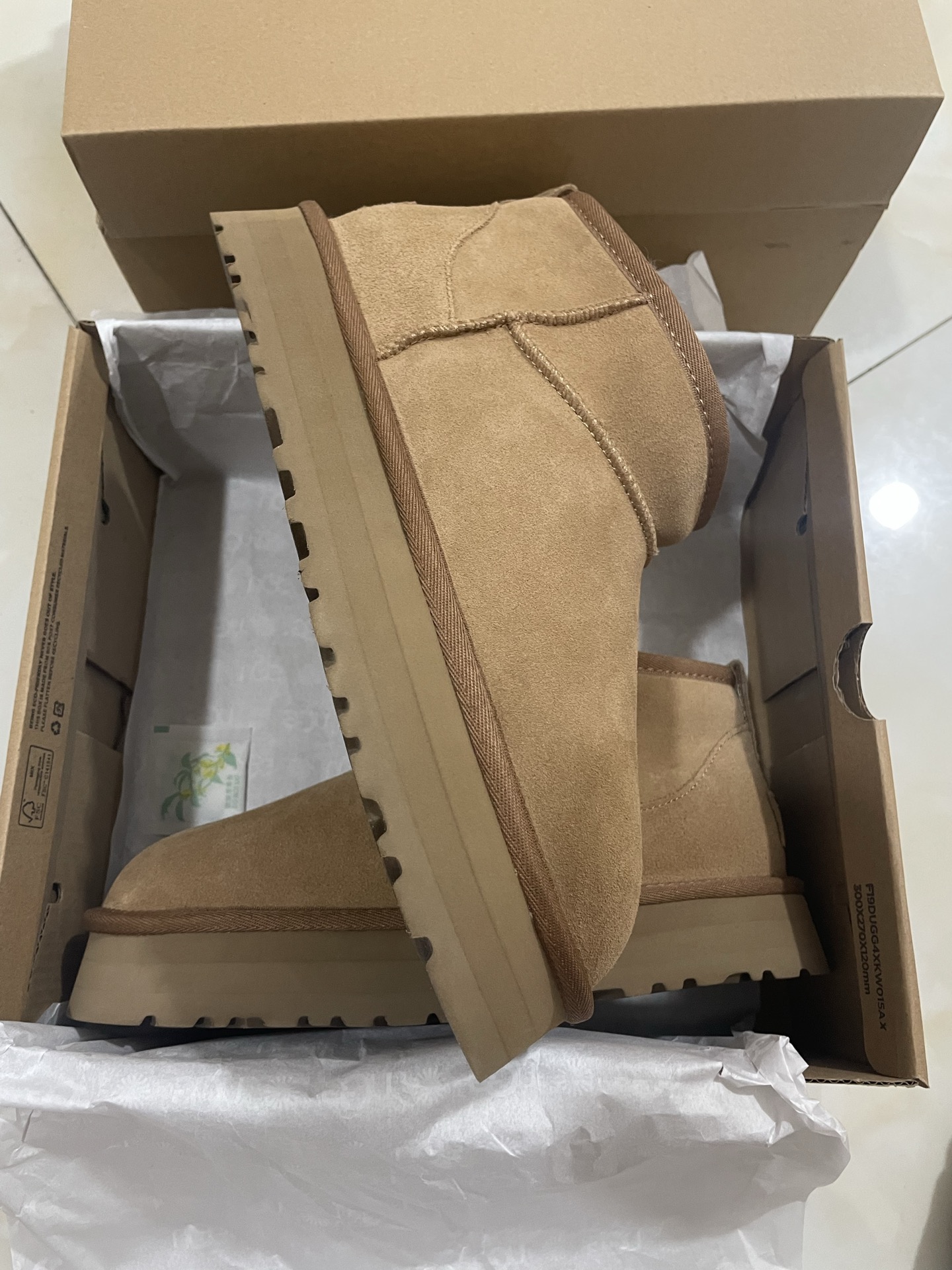 Sheepskin Fur Thick-Sole Warm Slip-On Mini Snow Boots