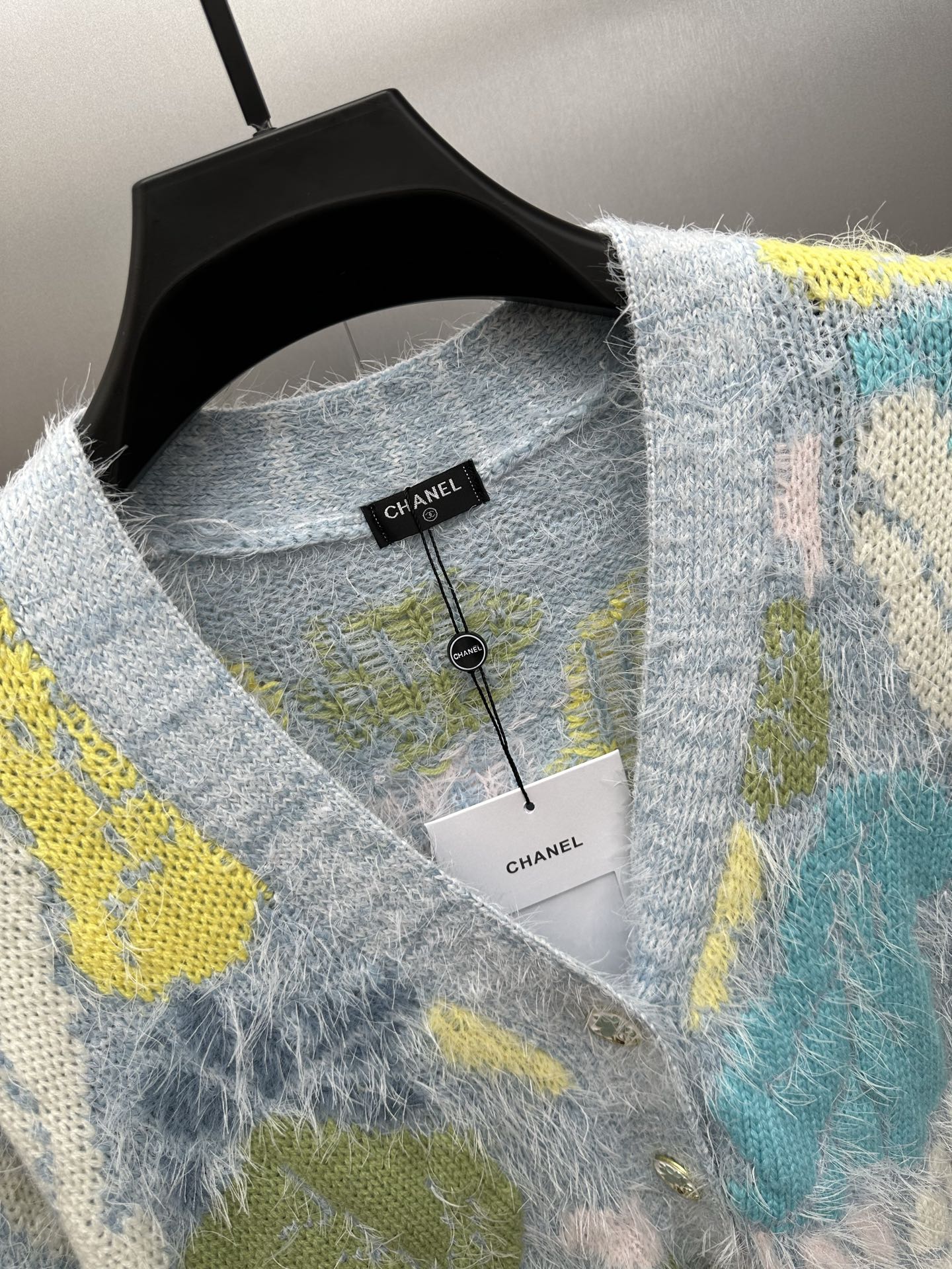 Chanel Floral Fine-Knit Cardigan