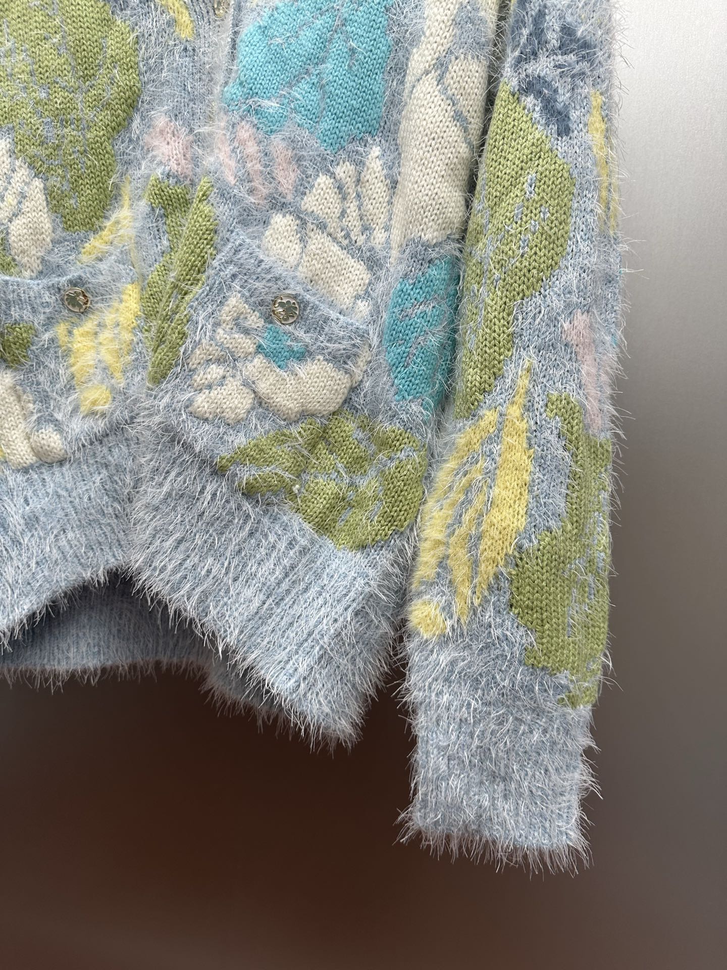 Chanel Floral Fine-Knit Cardigan