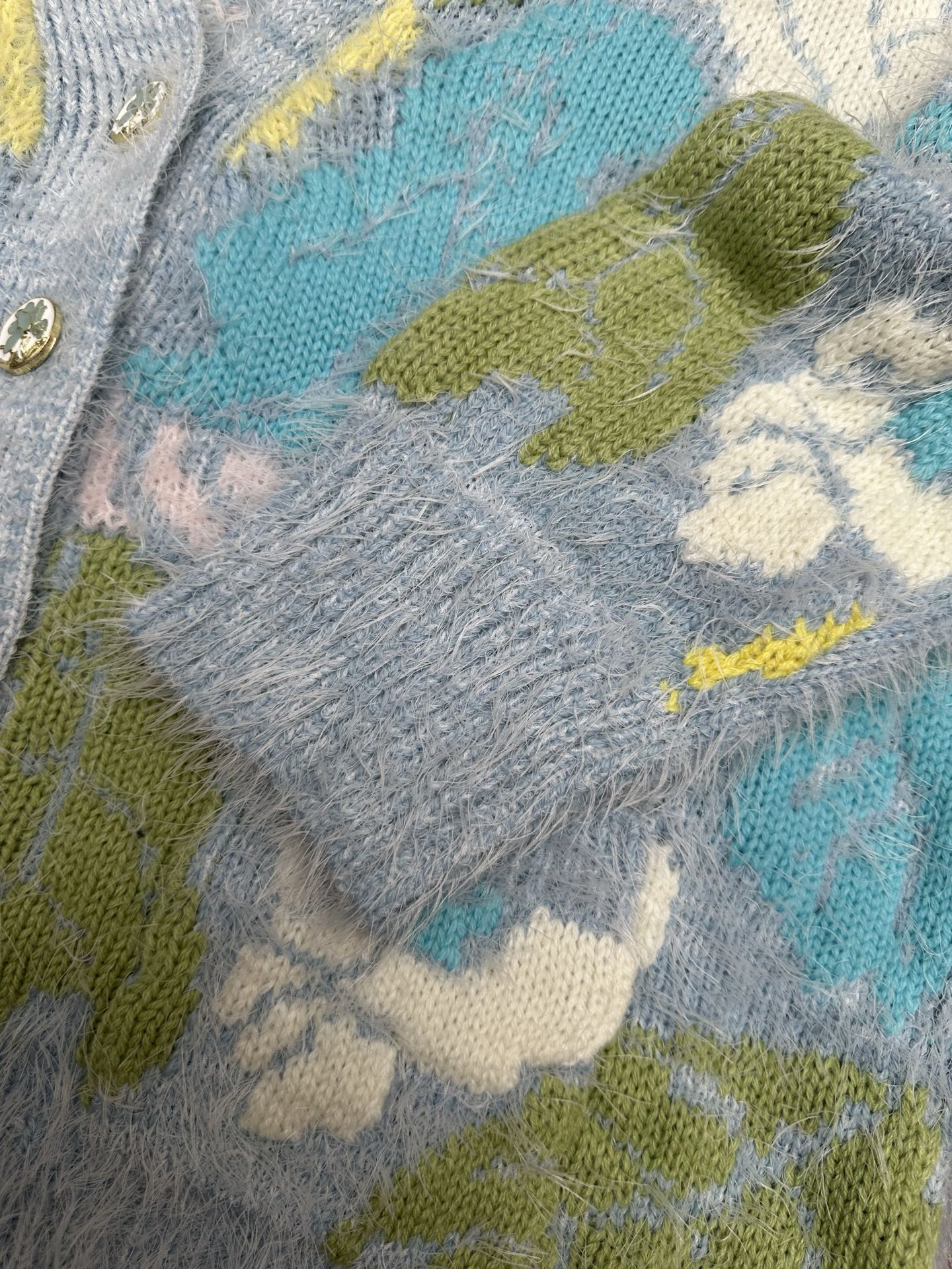 Chanel Floral Fine-Knit Cardigan