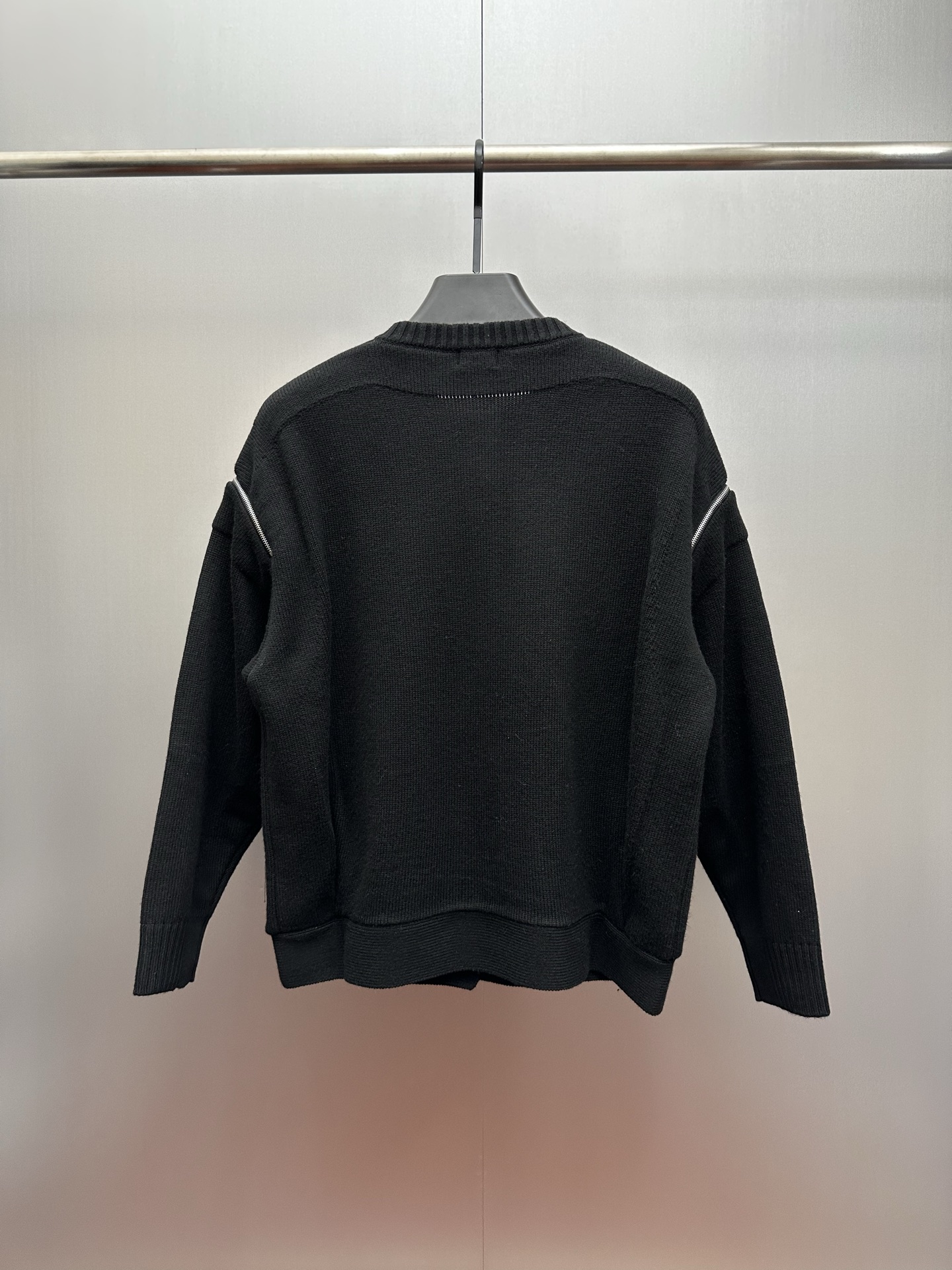 Chanel Round Neck Knit Cardigan with Cuff Zipper Detail & Logo Buttons