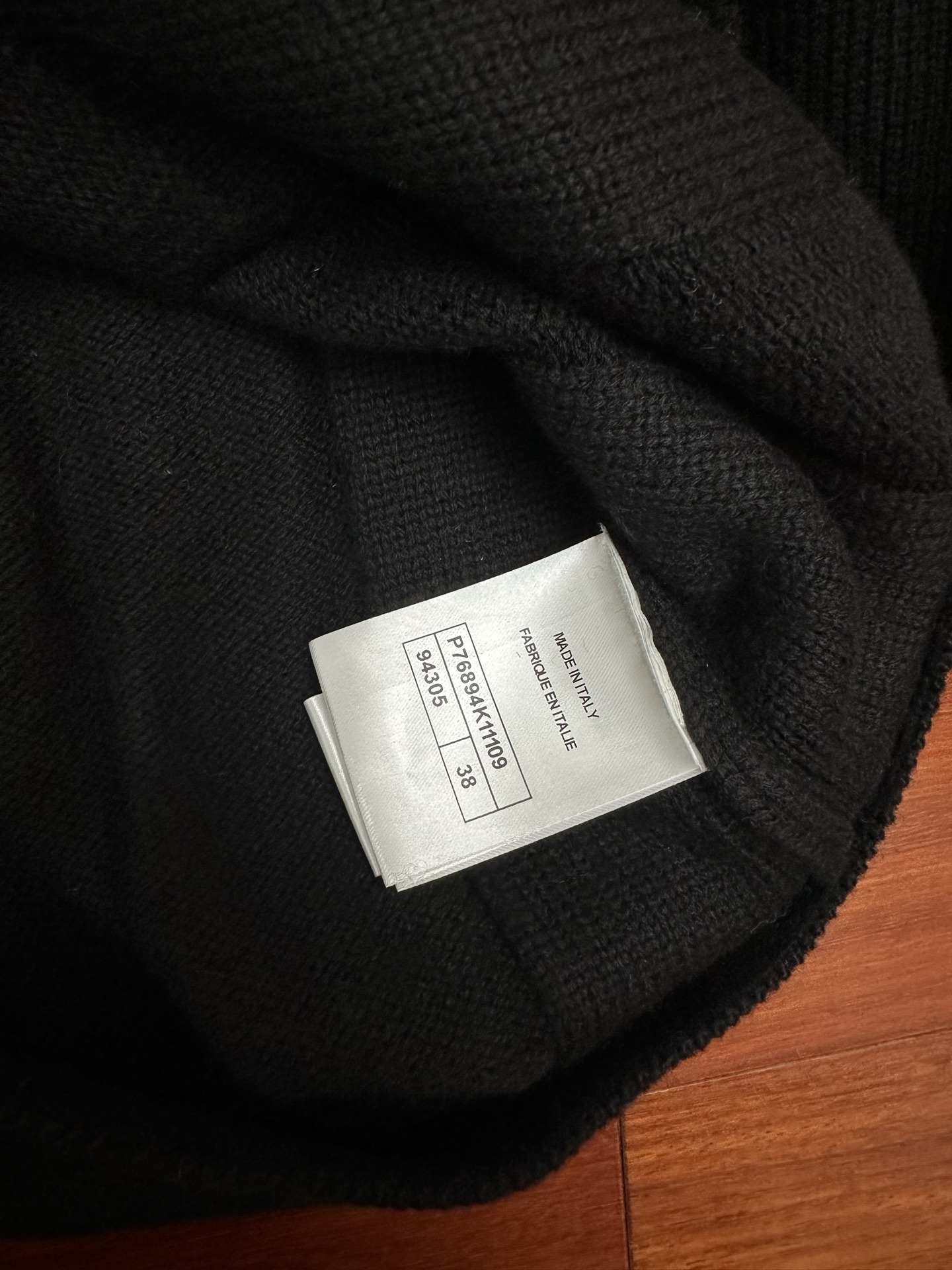 Chanel Round Neck Knit Cardigan with Cuff Zipper Detail & Logo Buttons