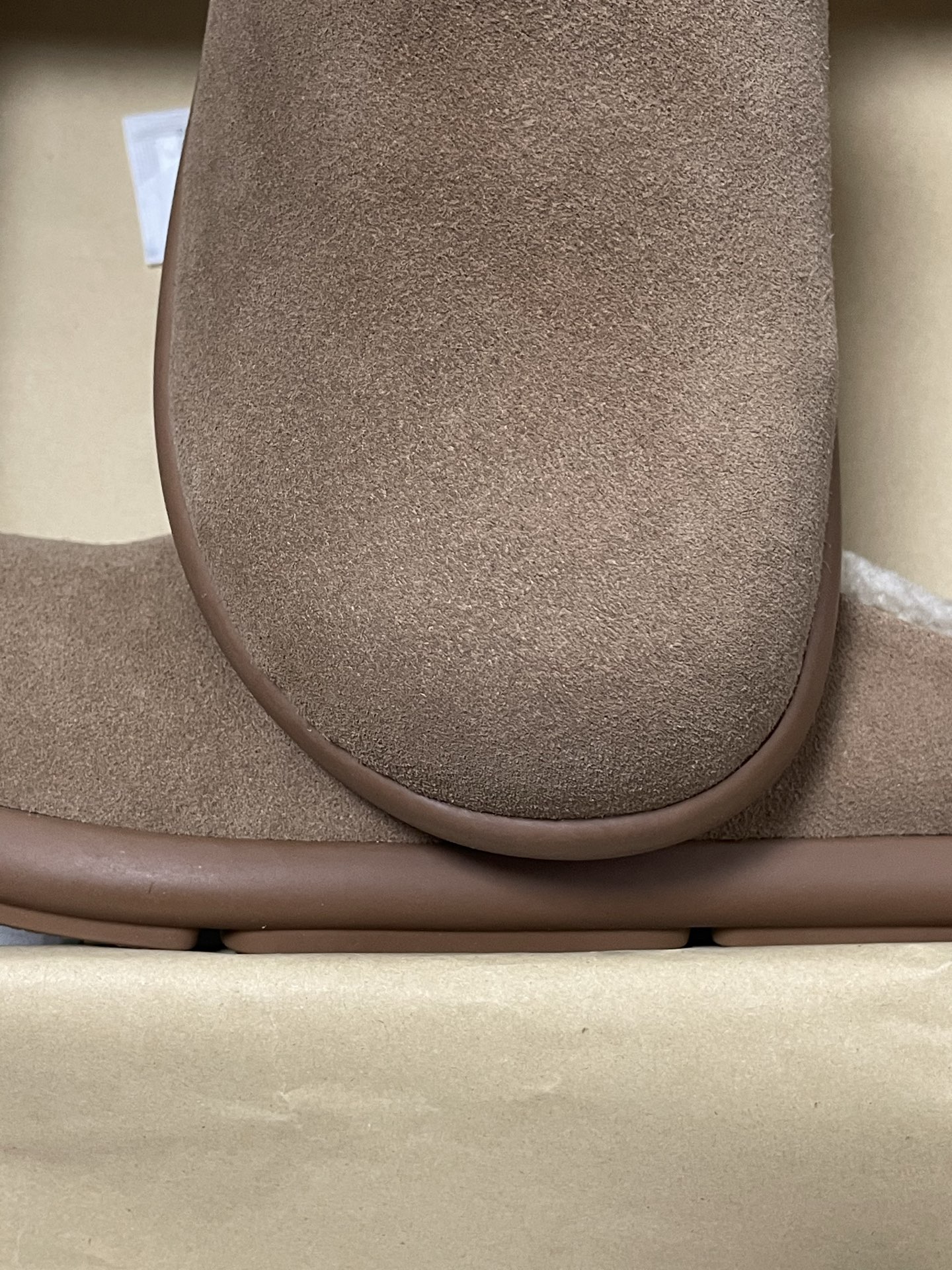 UGG Little Potato Sheepskin Fur Lined Toe-Protective Non-Slip Thick-Sole Mule Slippers