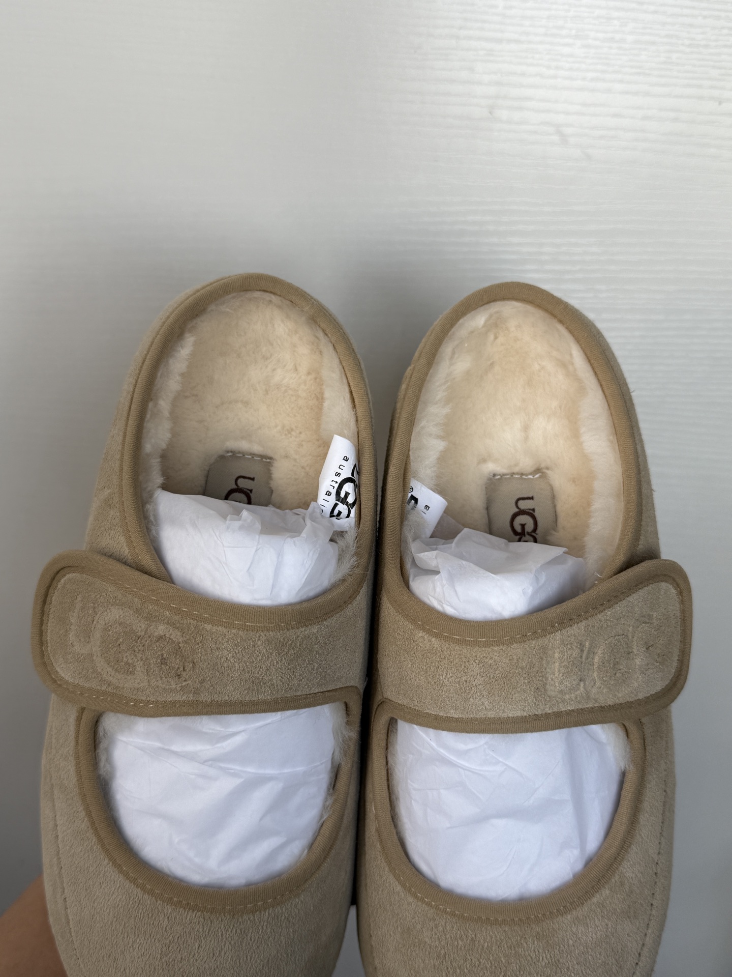 UGG Mary Jane Style Sheepskin Lined Thick-Soled Slip-On Boots